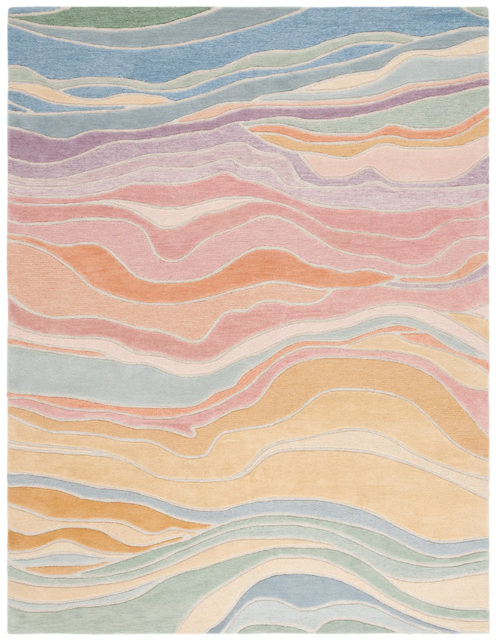 Rodeo Drive Wavy Strata Hand-Tufted Wool Rug