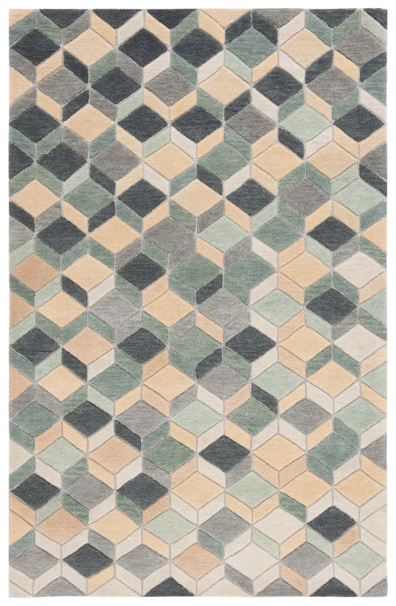 Rodeo Drive Cubes Hand-Tufted Wool Rug