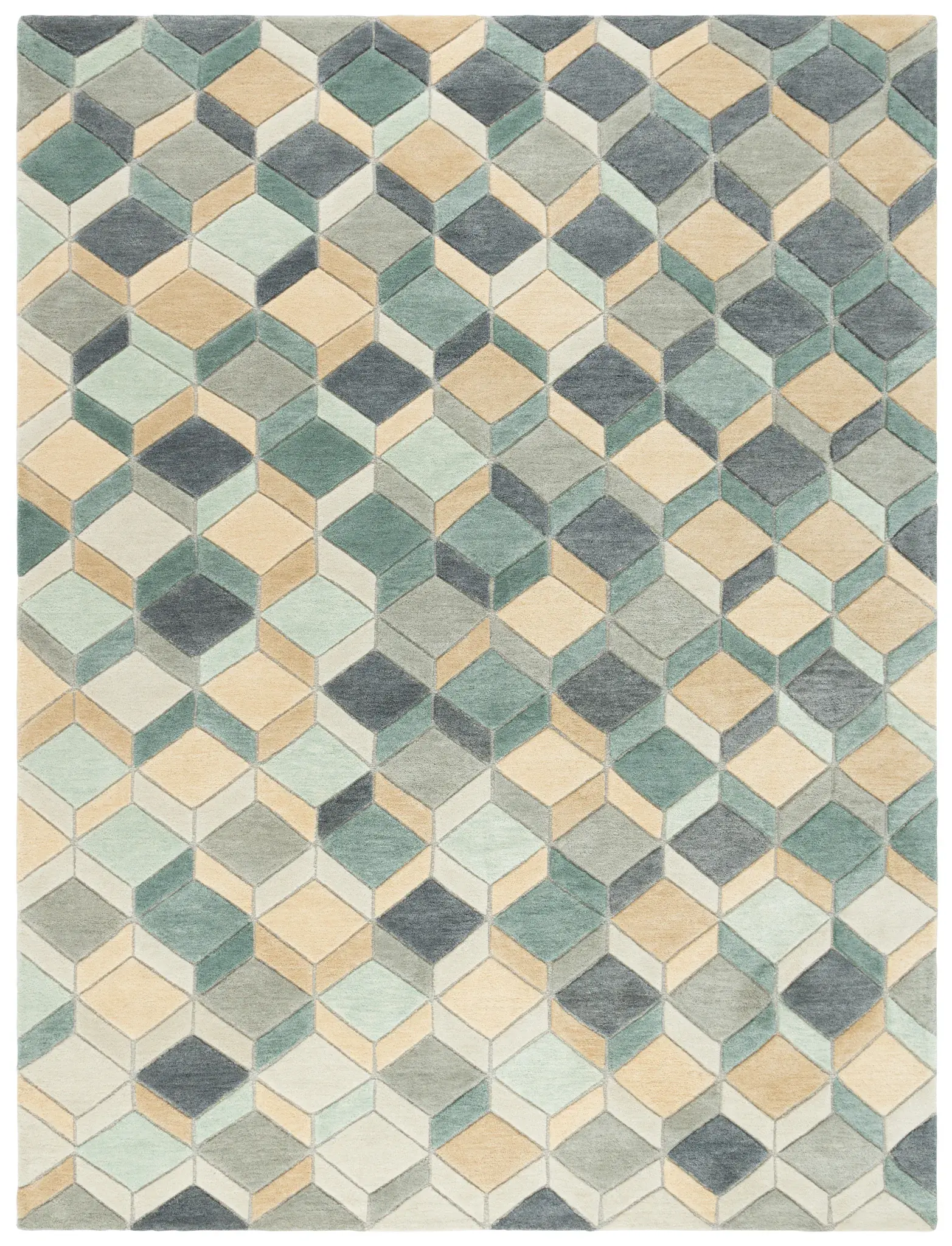 Rodeo Drive Cubes Hand-Tufted Wool Rug
