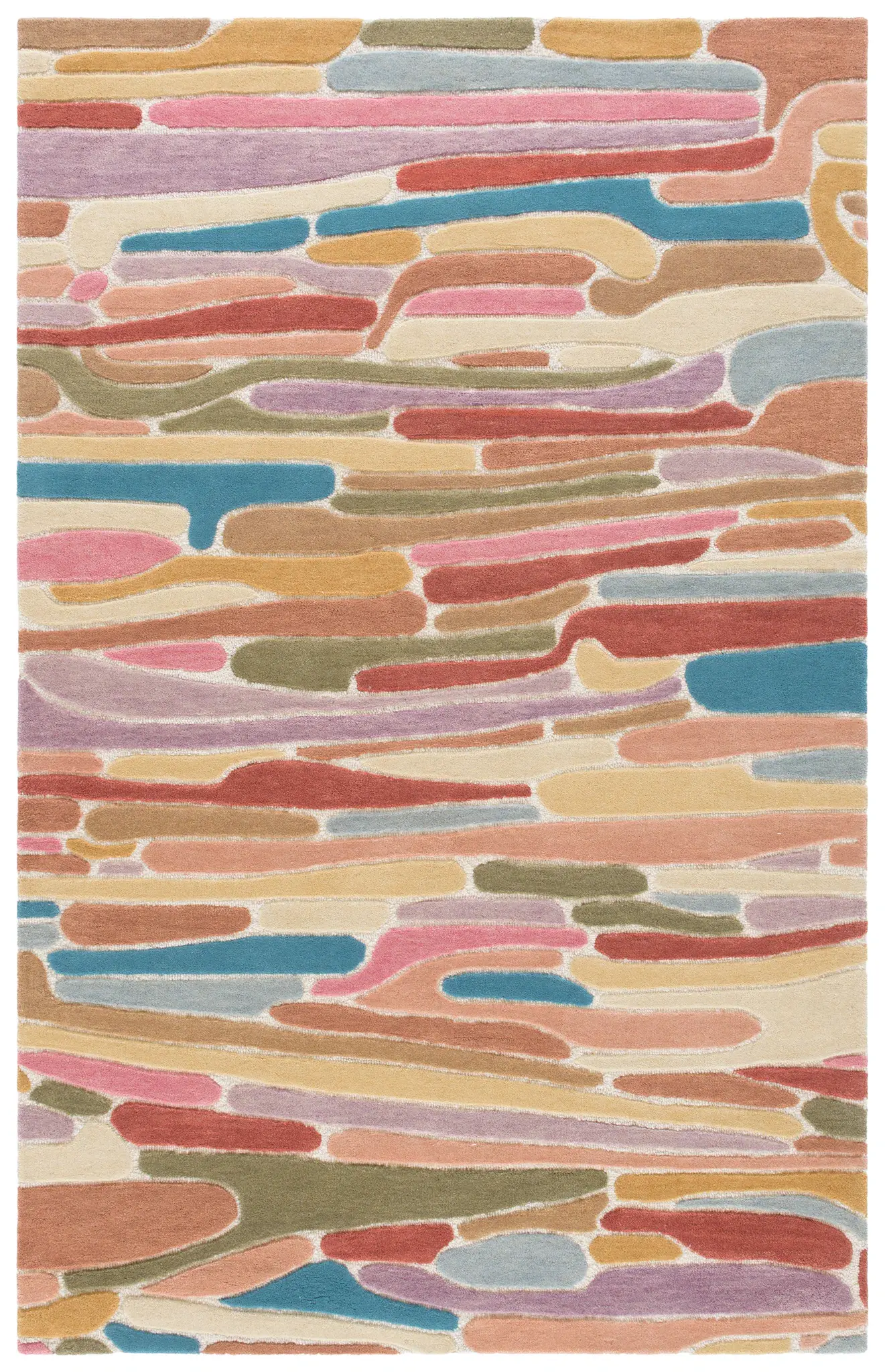 Rodeo Drive Abstract Striated Hand-Tufted Wool Rug