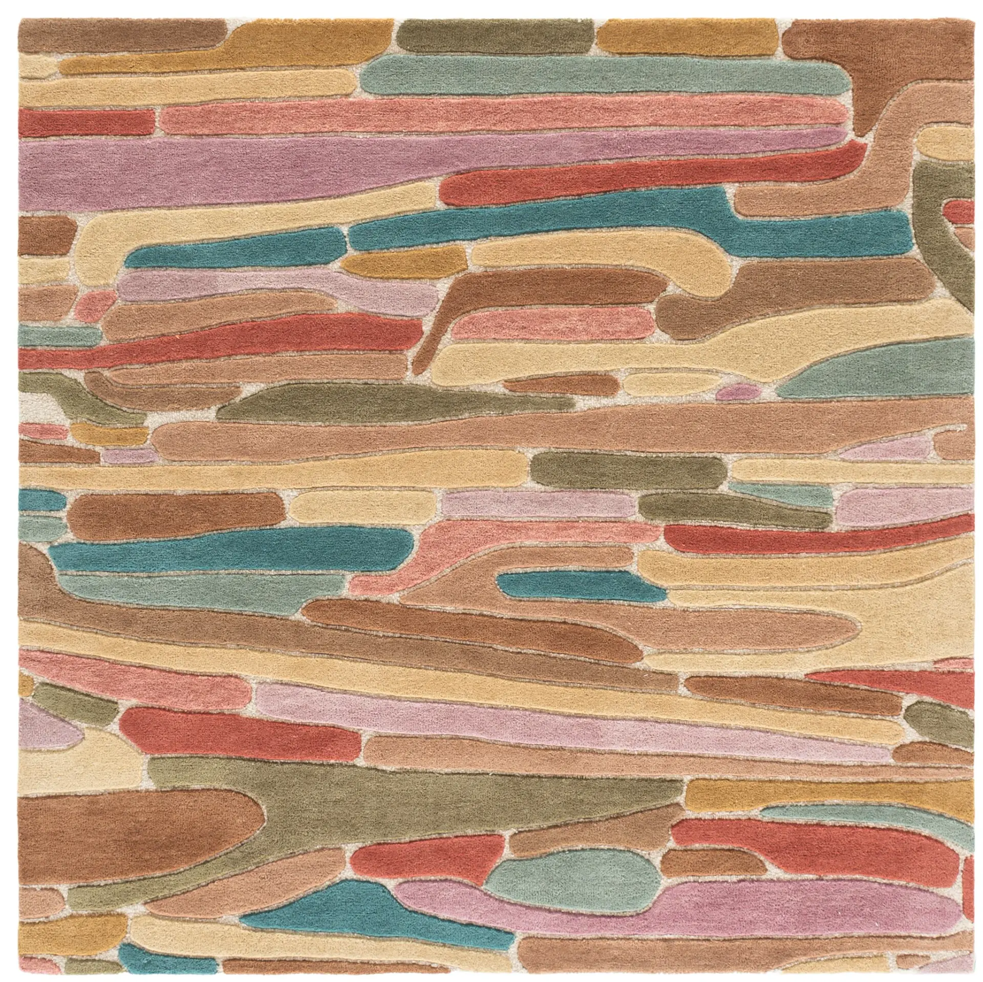 Rodeo Drive Abstract Striated Hand-Tufted Wool Rug