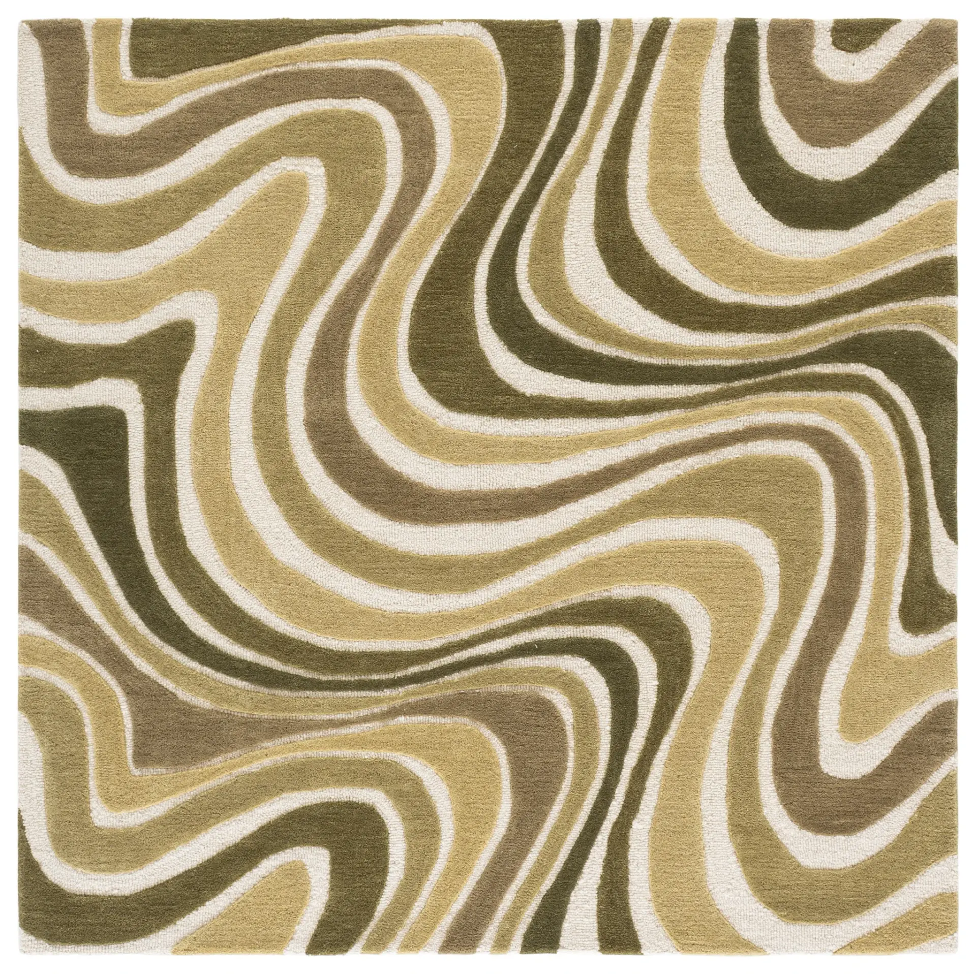 Rodeo Drive Modern Swirl Hand-Tufted Wool Rug