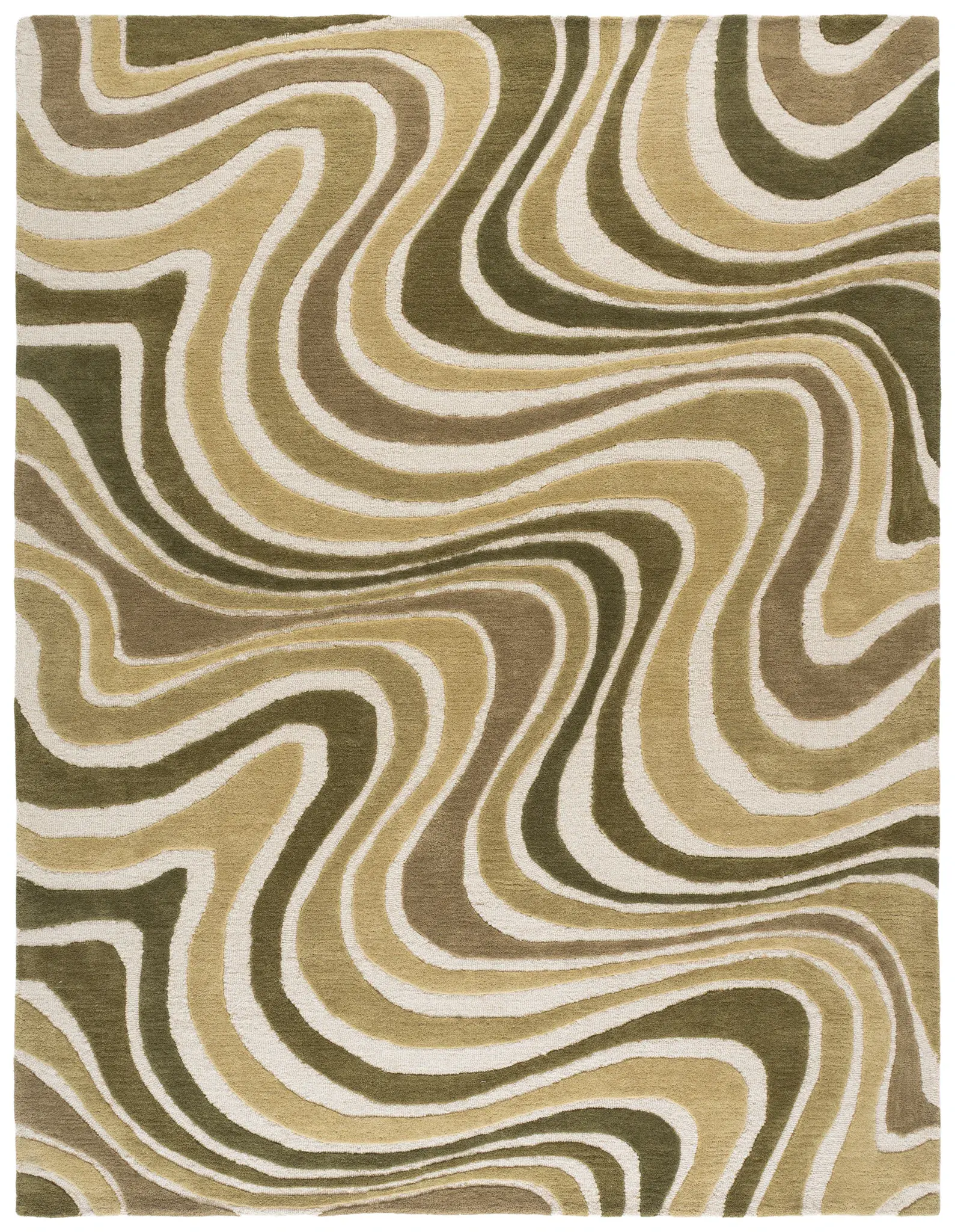Rodeo Drive Modern Swirl Hand-Tufted Wool Rug