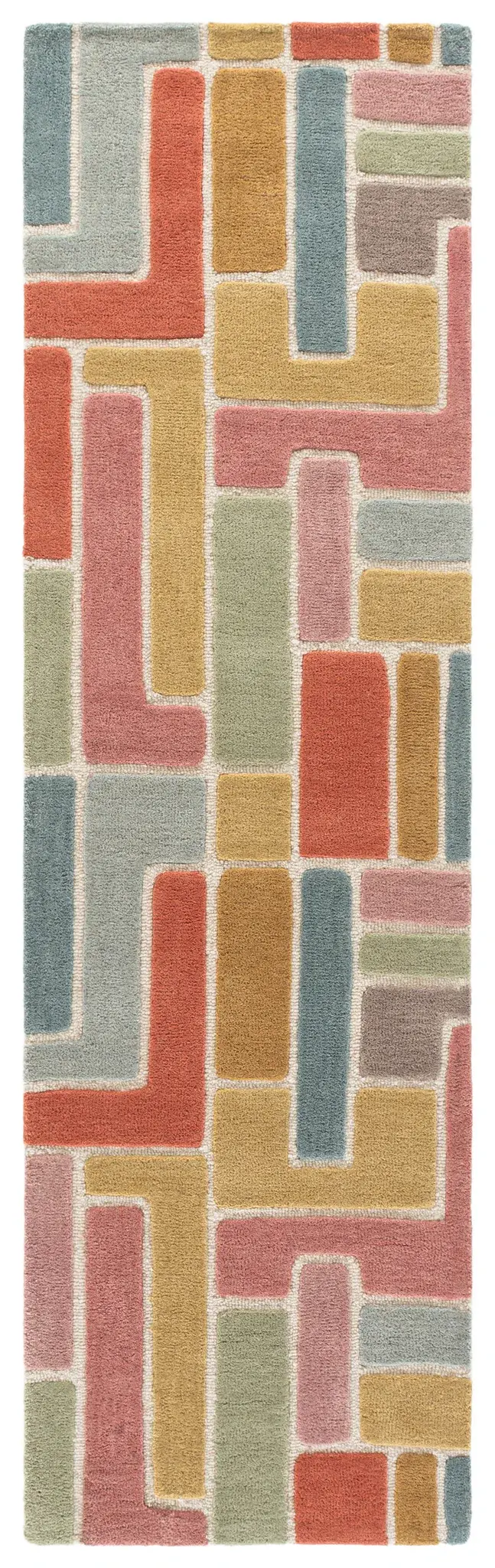 Rodeo Drive Mid-Century Modern Geometric Hand-Tufted Wool Rug
