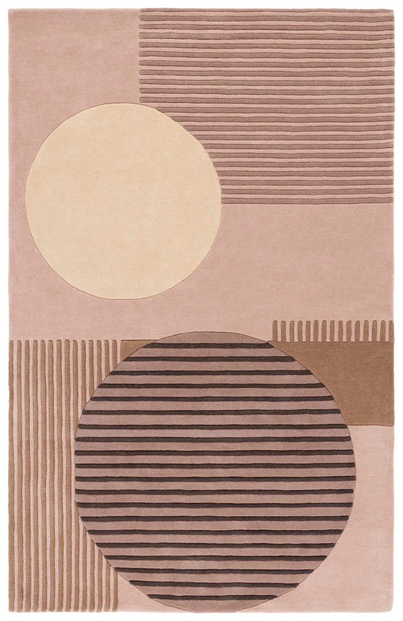 Rodeo Drive Overlapping Circles Hand-Tufted Wool Rug