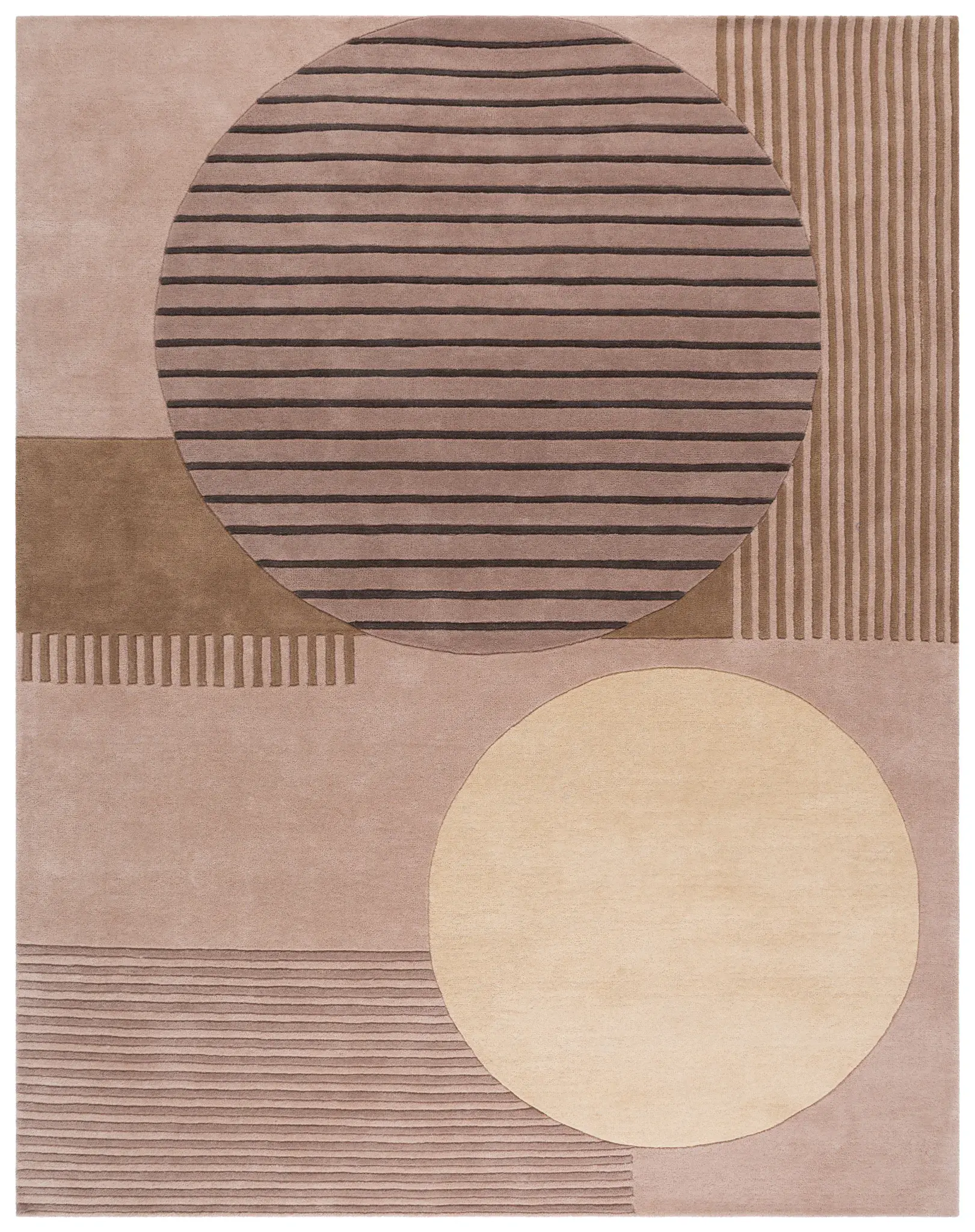 Rodeo Drive Overlapping Circles Hand-Tufted Wool Rug