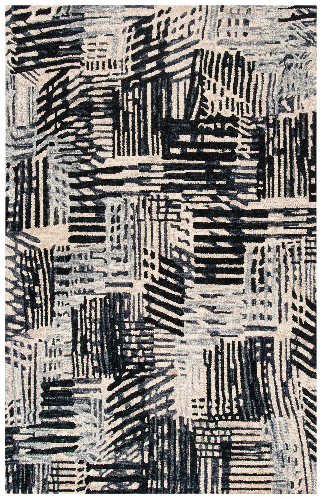 Rodeo Drive Abstract Hatch Hand-Tufted Wool Rug