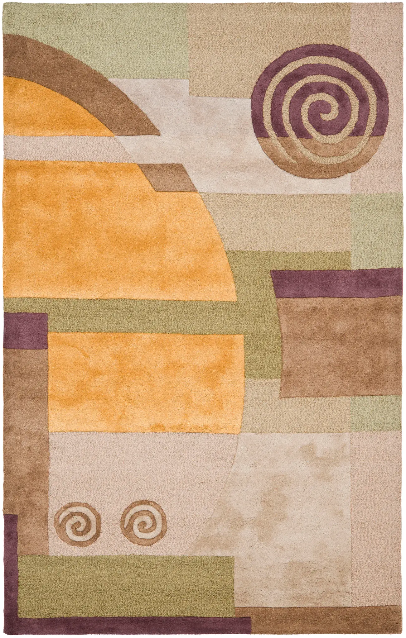 Rodeo Drive Abstract Spiral Hand-Tufted Wool Rug