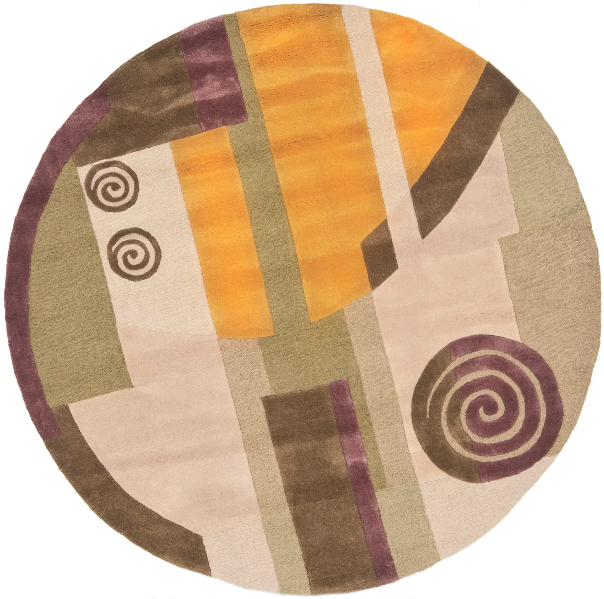 Rodeo Drive Abstract Spiral Hand-Tufted Wool Rug