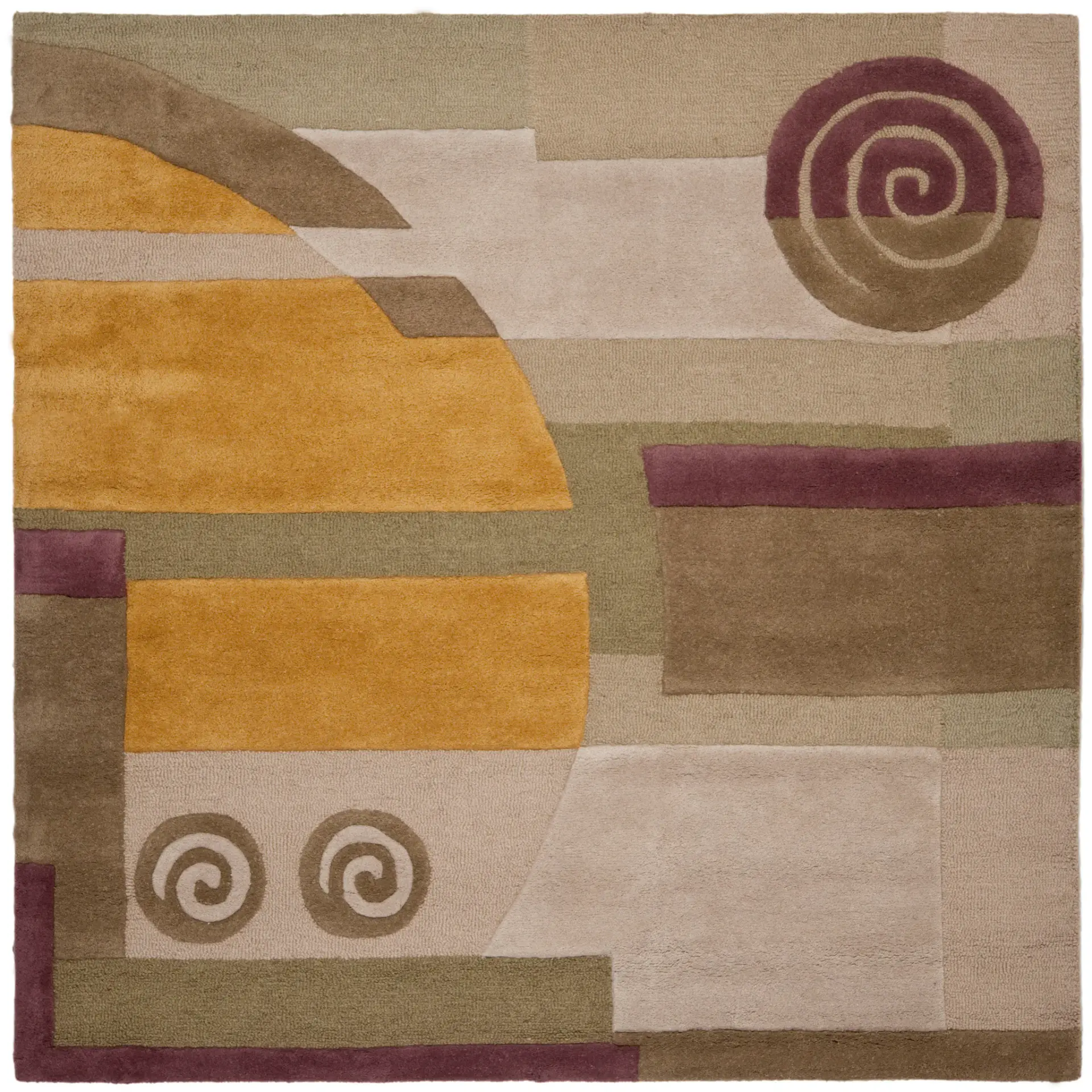 Rodeo Drive Abstract Spiral Hand-Tufted Wool Rug