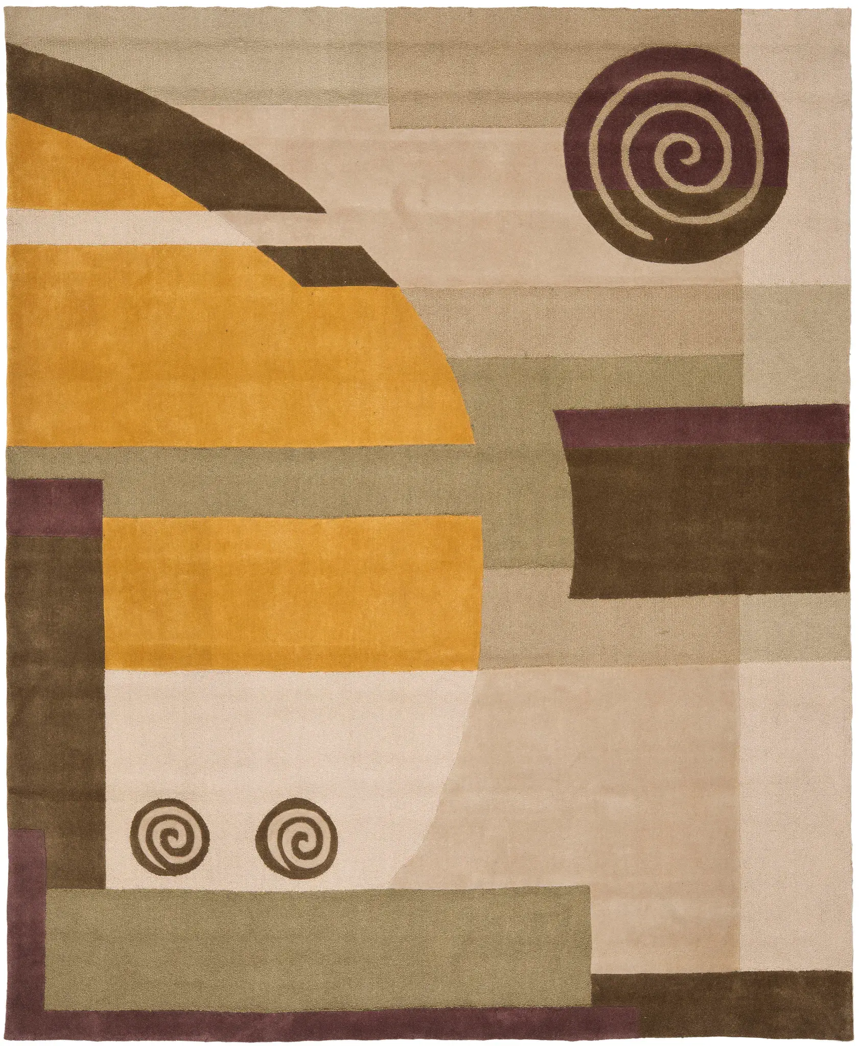 Rodeo Drive Abstract Spiral Hand-Tufted Wool Rug