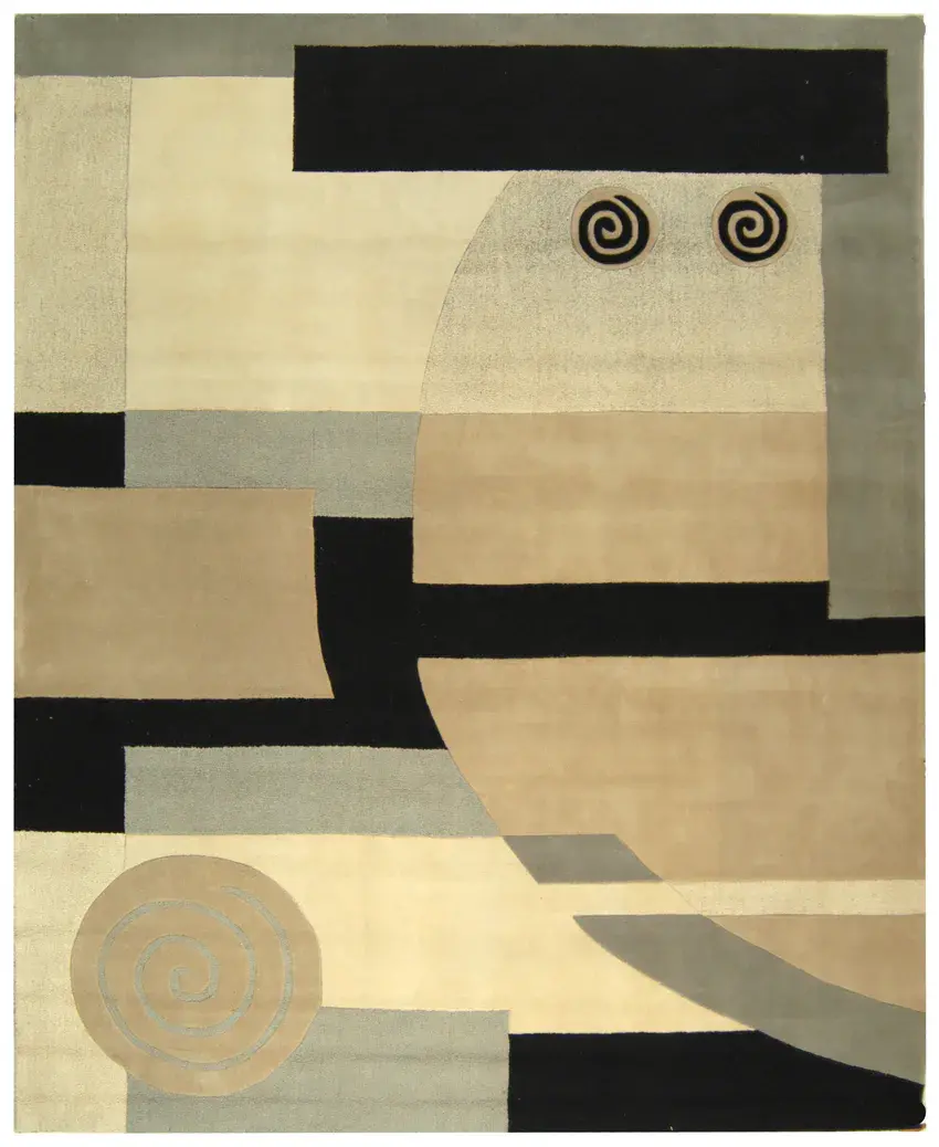 Rodeo Drive Abstract Spiral Hand-Tufted Wool Rug