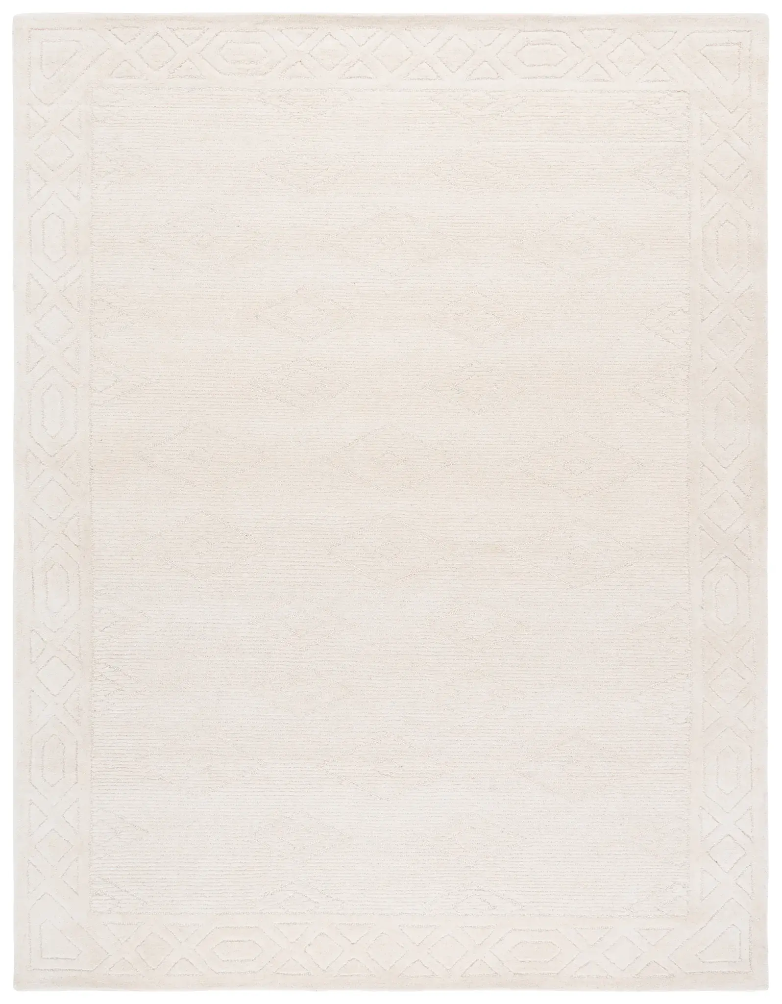 Rodeo Drive Carved Border Hand-Tufted Wool Rug