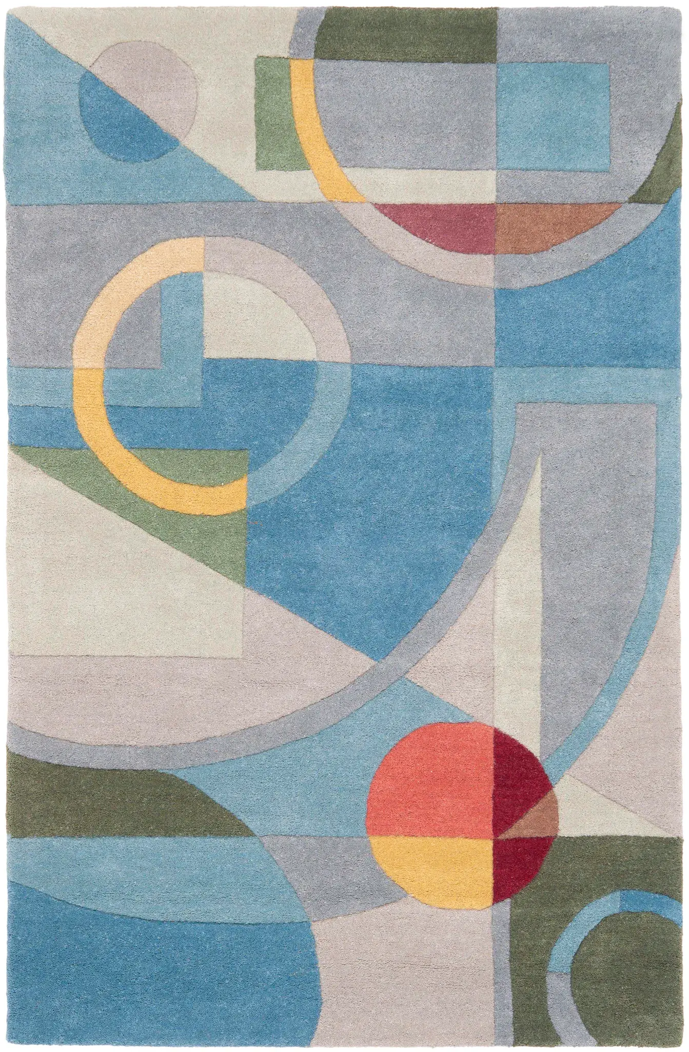 Rodeo Drive Overlapping Geometric Hand-Tufted Wool Rug
