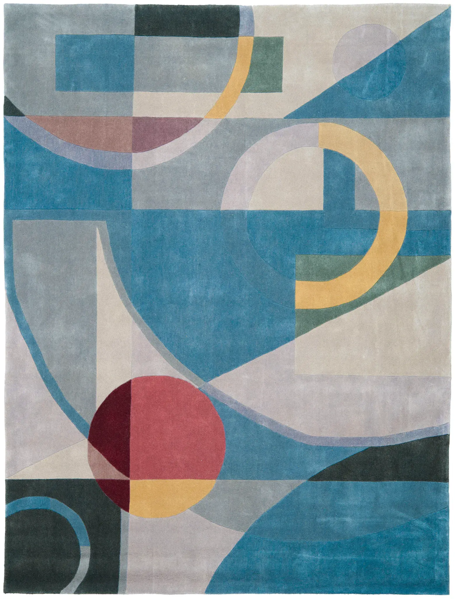 Rodeo Drive Overlapping Geometric Hand-Tufted Wool Rug