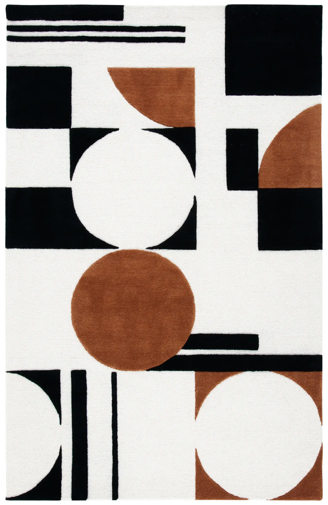 Rodeo Drive Bauhaus Geometric Hand-Tufted Wool Rug