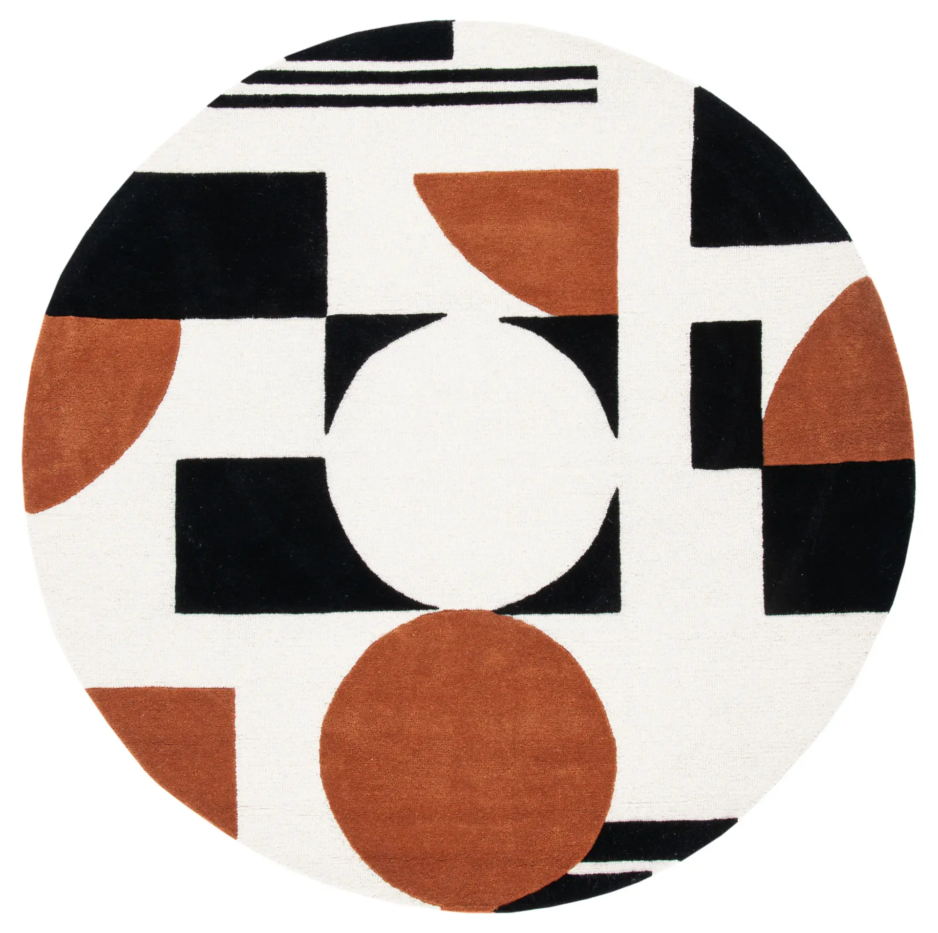 Rodeo Drive Bauhaus Geometric Hand-Tufted Wool Rug