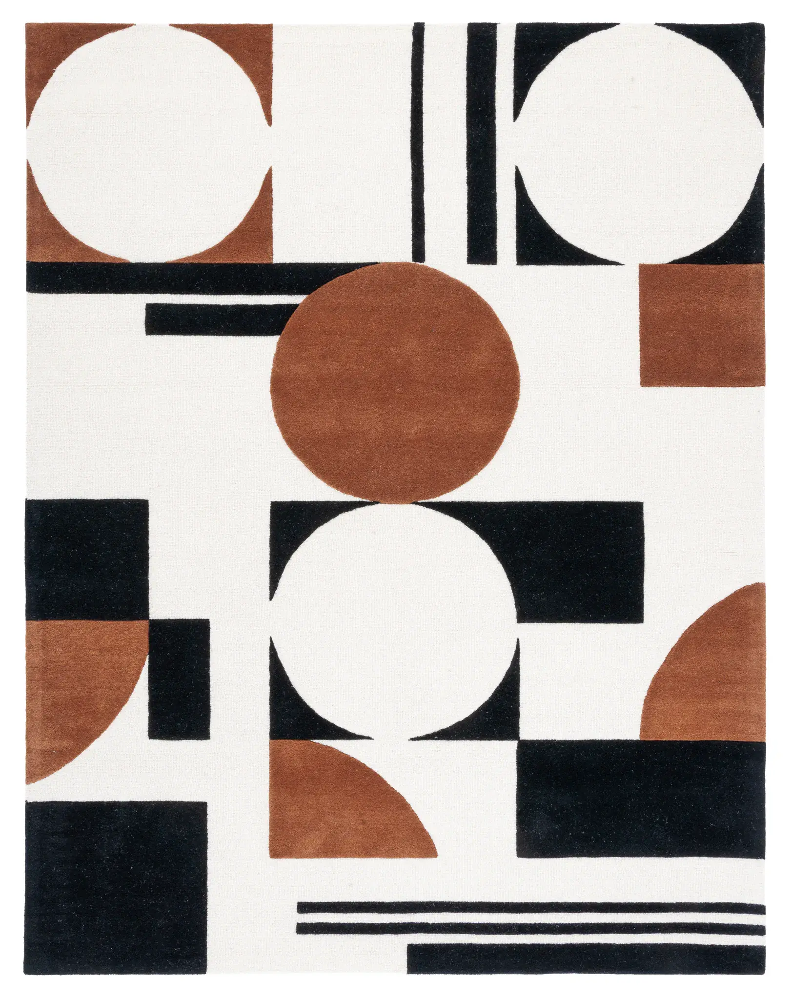 Rodeo Drive Bauhaus Geometric Hand-Tufted Wool Rug