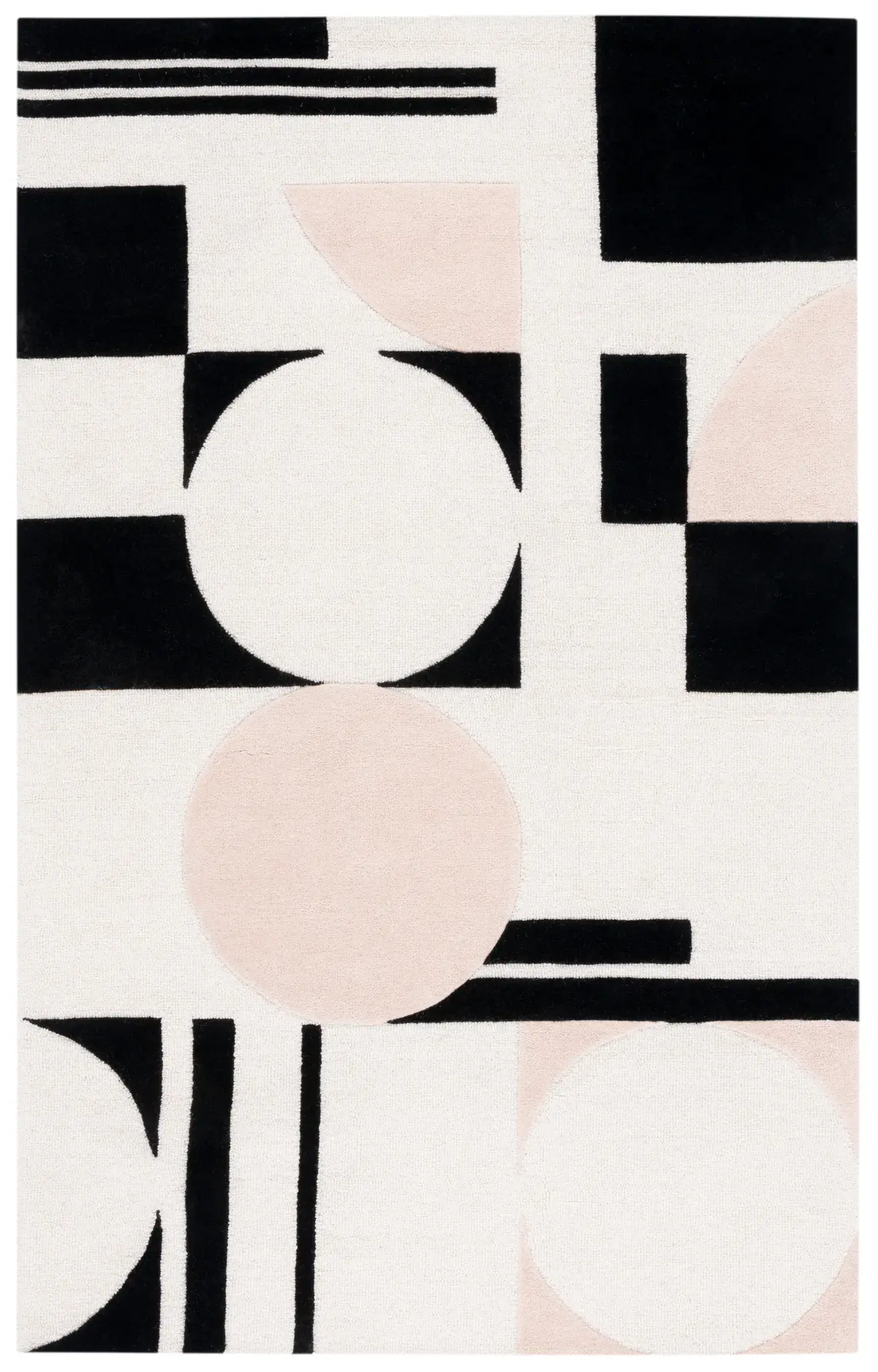 Rodeo Drive Bauhaus Geometric Hand-Tufted Wool Rug