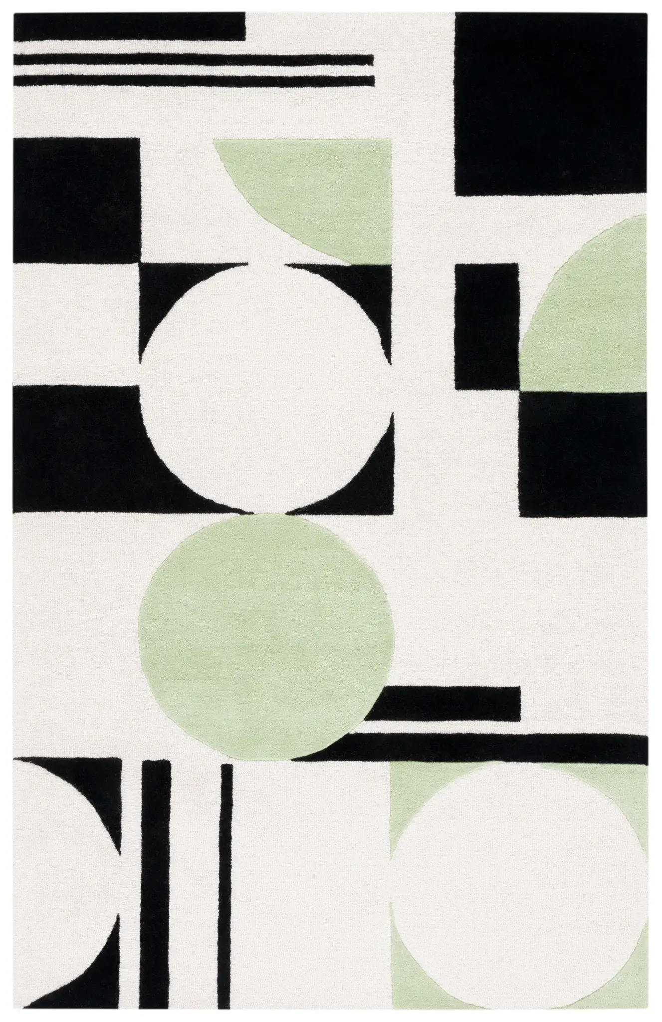 Rodeo Drive Bauhaus Geometric Hand-Tufted Wool Rug