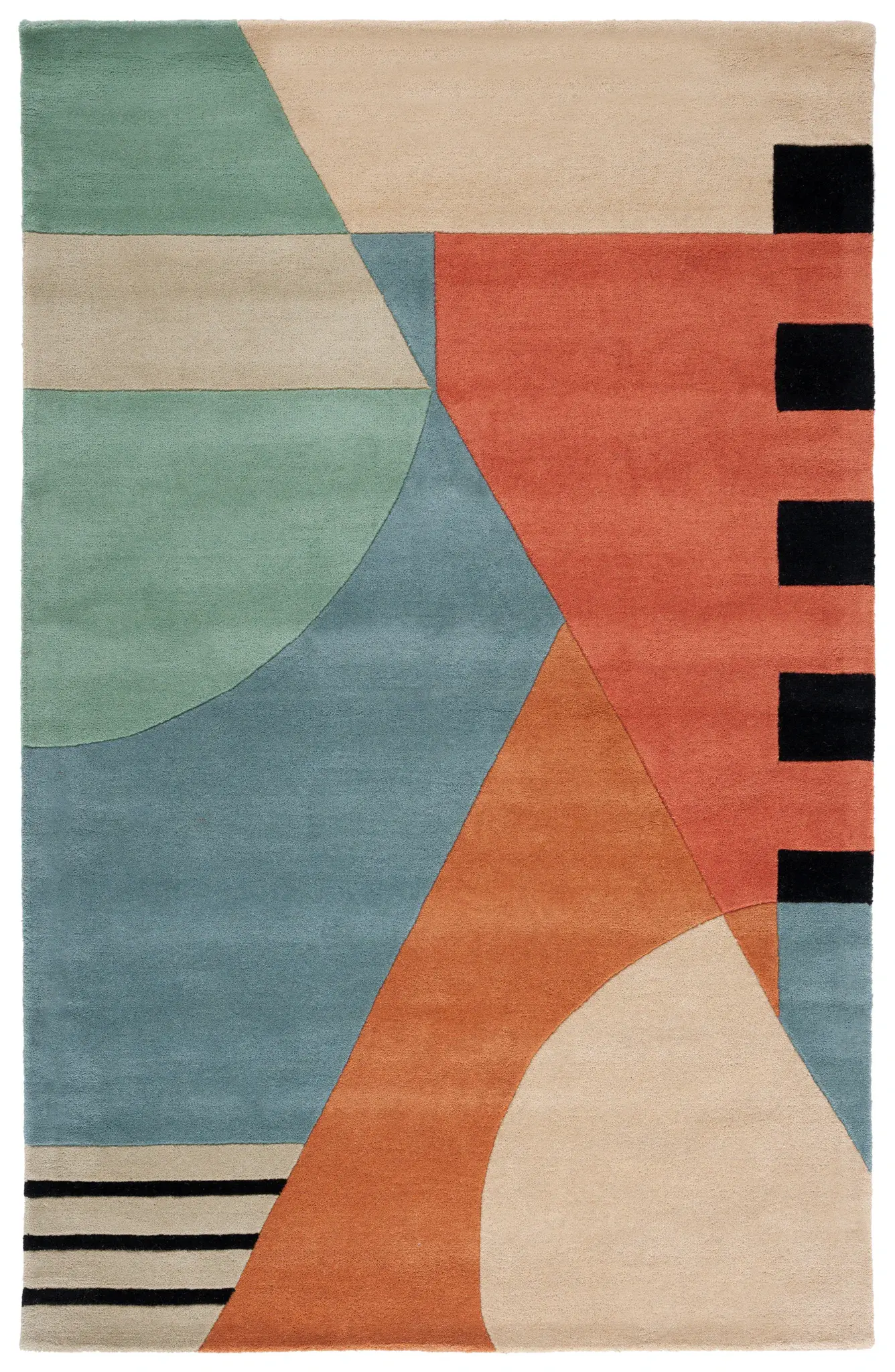 Rodeo Drive Color Block Abstract Hand-Tufted Wool Rug