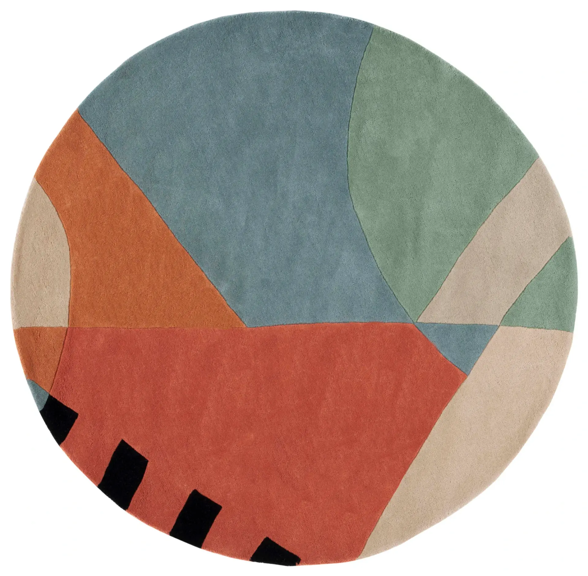 Rodeo Drive Color Block Abstract Hand-Tufted Wool Rug