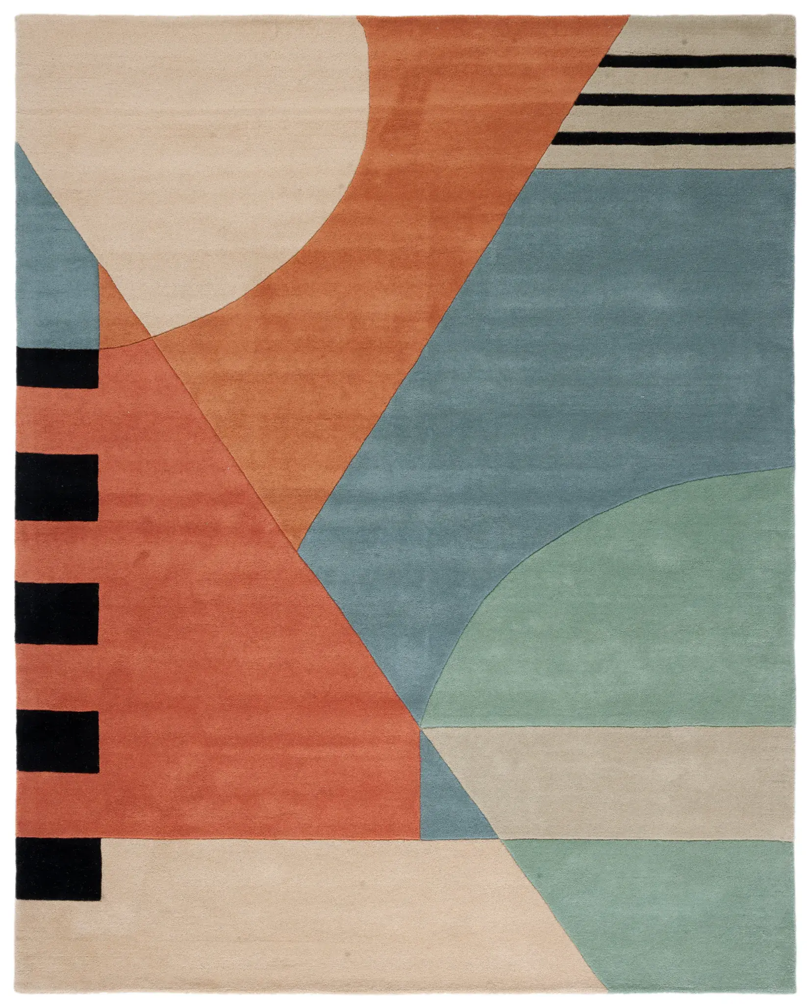 Rodeo Drive Color Block Abstract Hand-Tufted Wool Rug