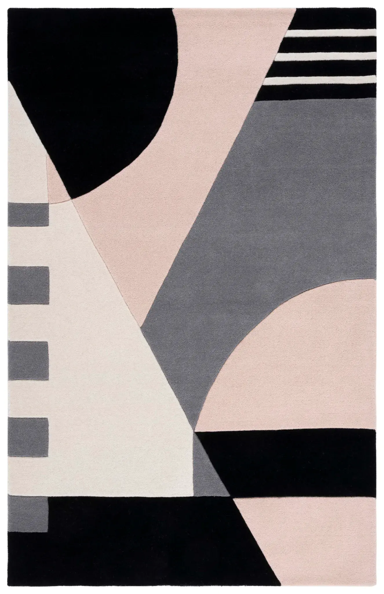 Rodeo Drive Color Block Abstract Hand-Tufted Wool Rug