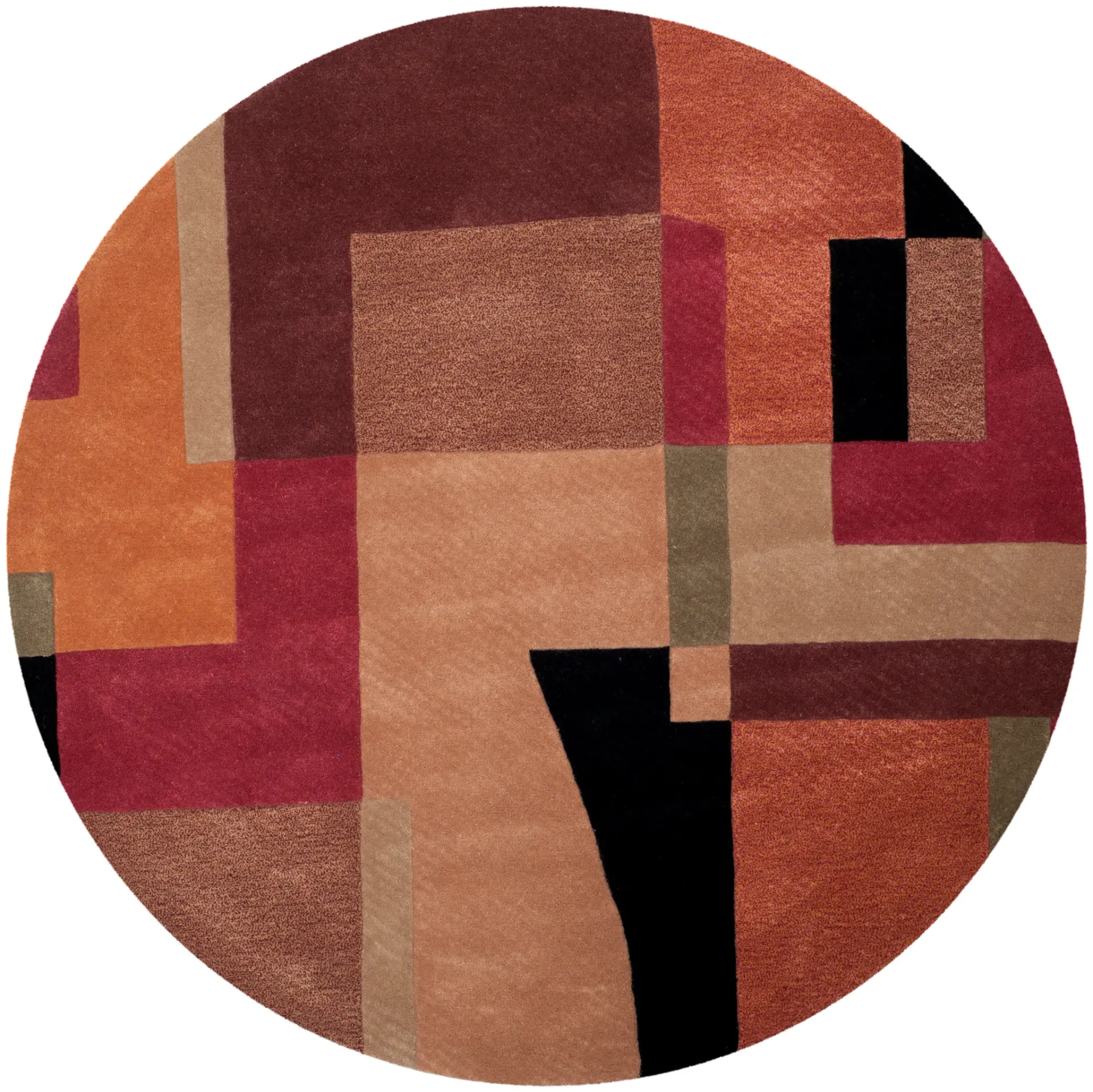 Rodeo Drive Geometric Block Hand-Tufted Wool Rug