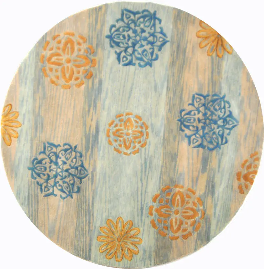 Rodeo Drive Striped Floral Hand-Tufted Wool Rug