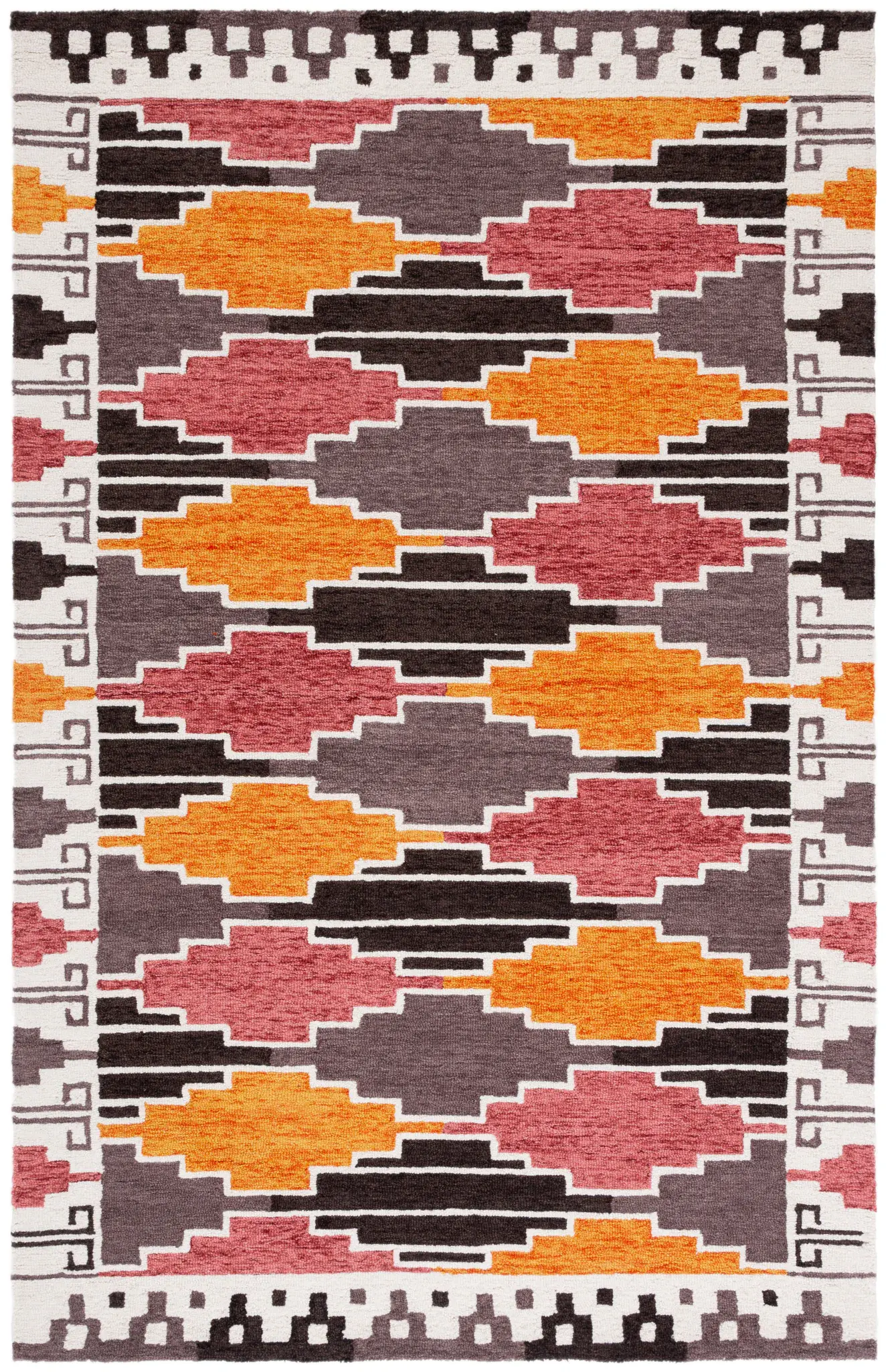 Rodeo Drive Stepped Diamond Hand-Tufted Wool Rug