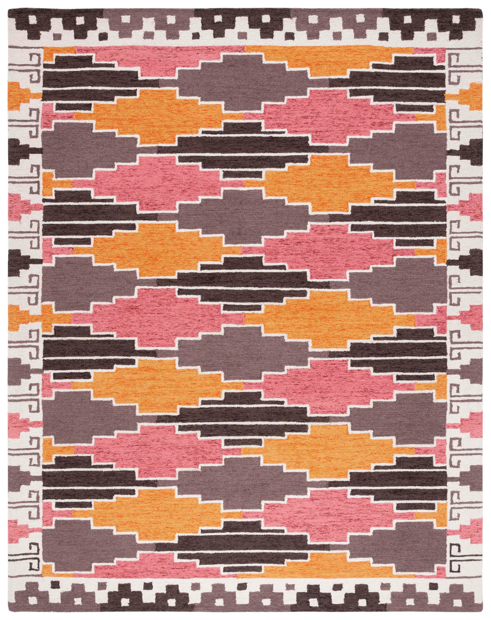 Rodeo Drive Stepped Diamond Hand-Tufted Wool Rug