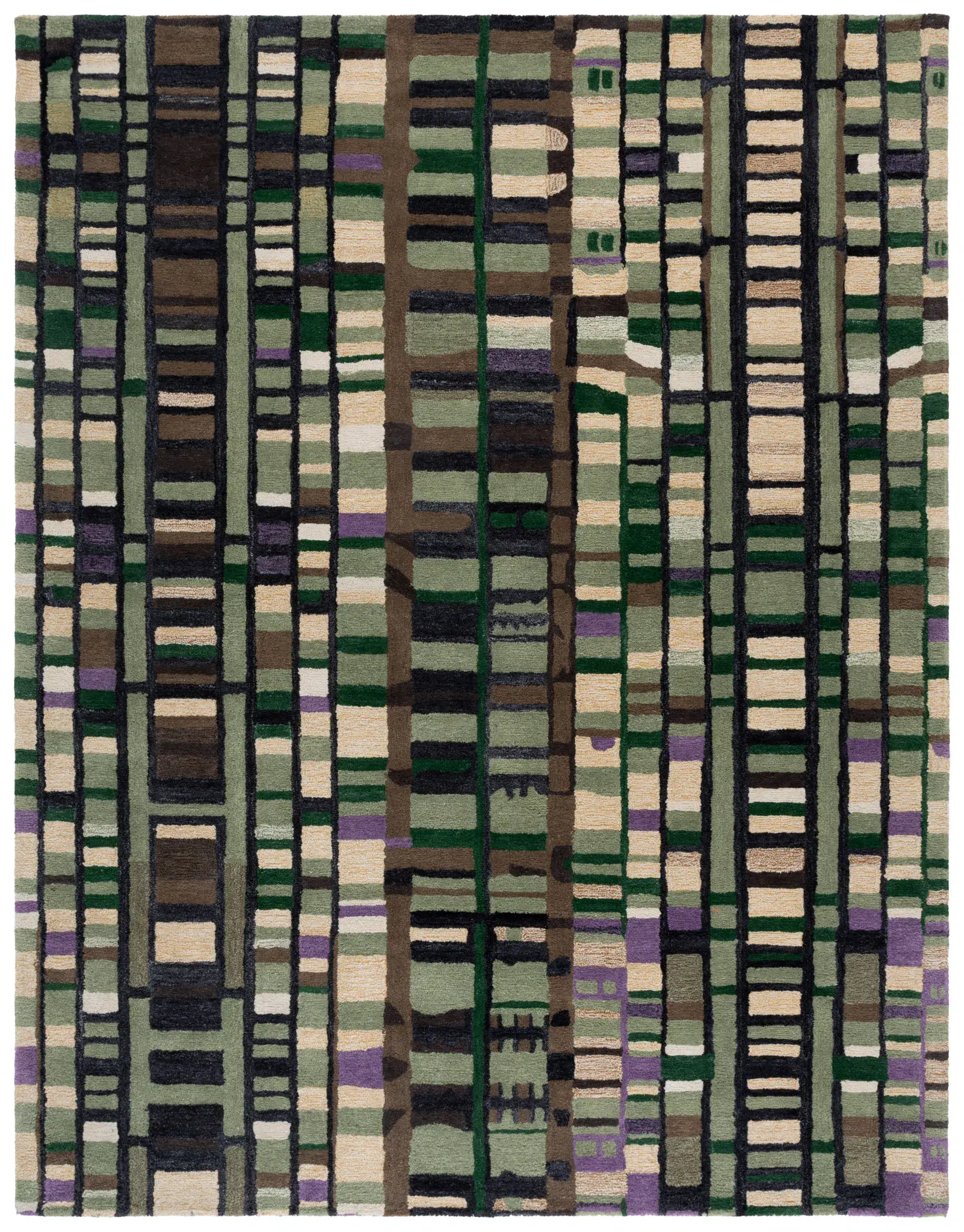 Rodeo Drive Abstract Grid Hand-Tufted Rug