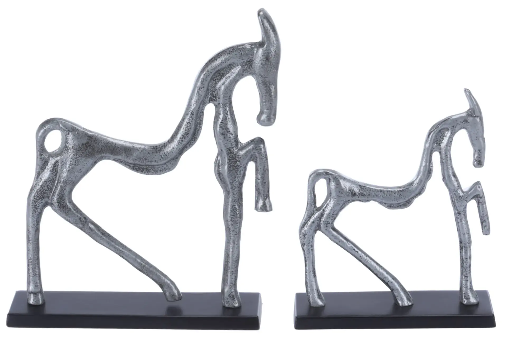 Elva Cast Alumn Horse ( Set Of 2 )