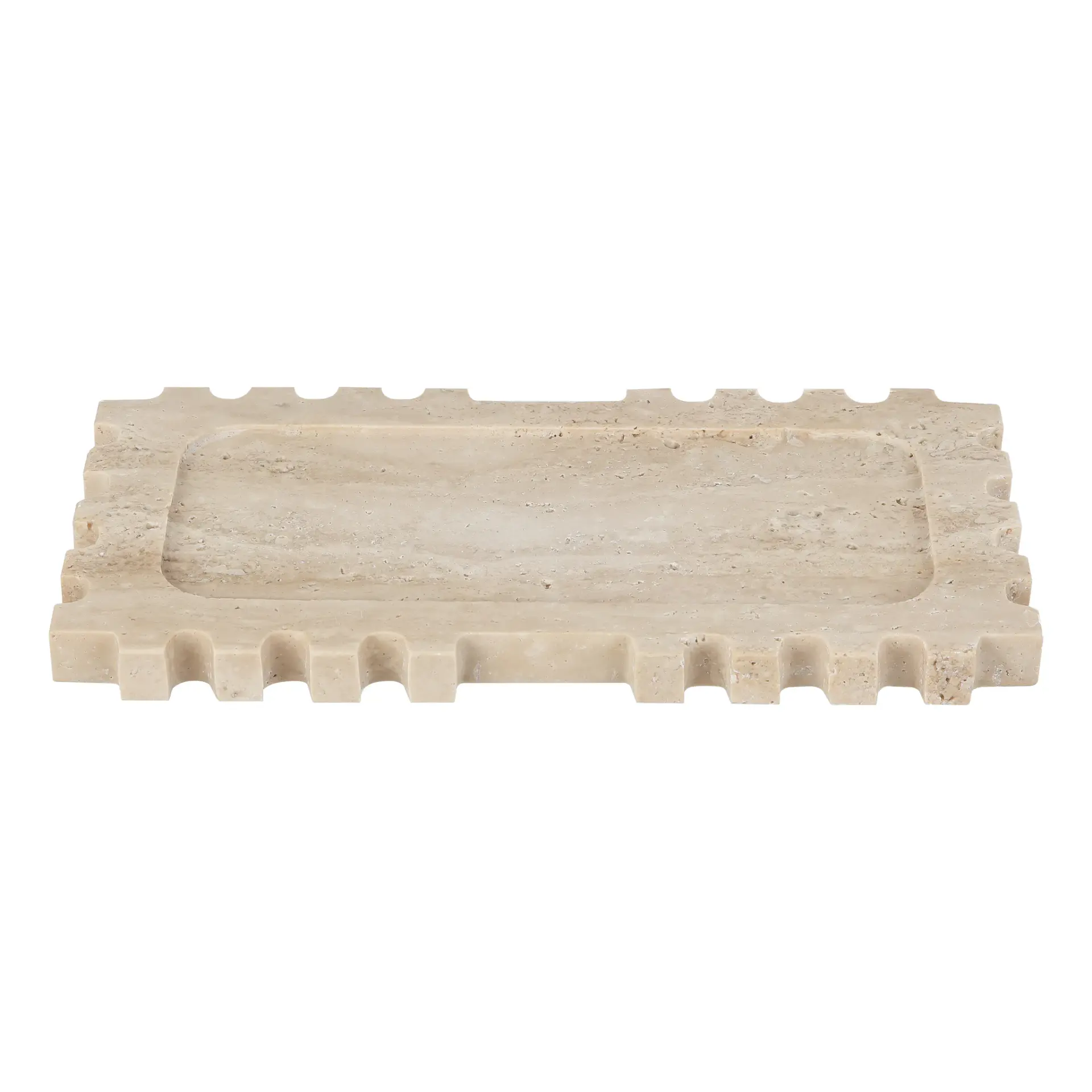 Lulu Travertine Rectangular Tray