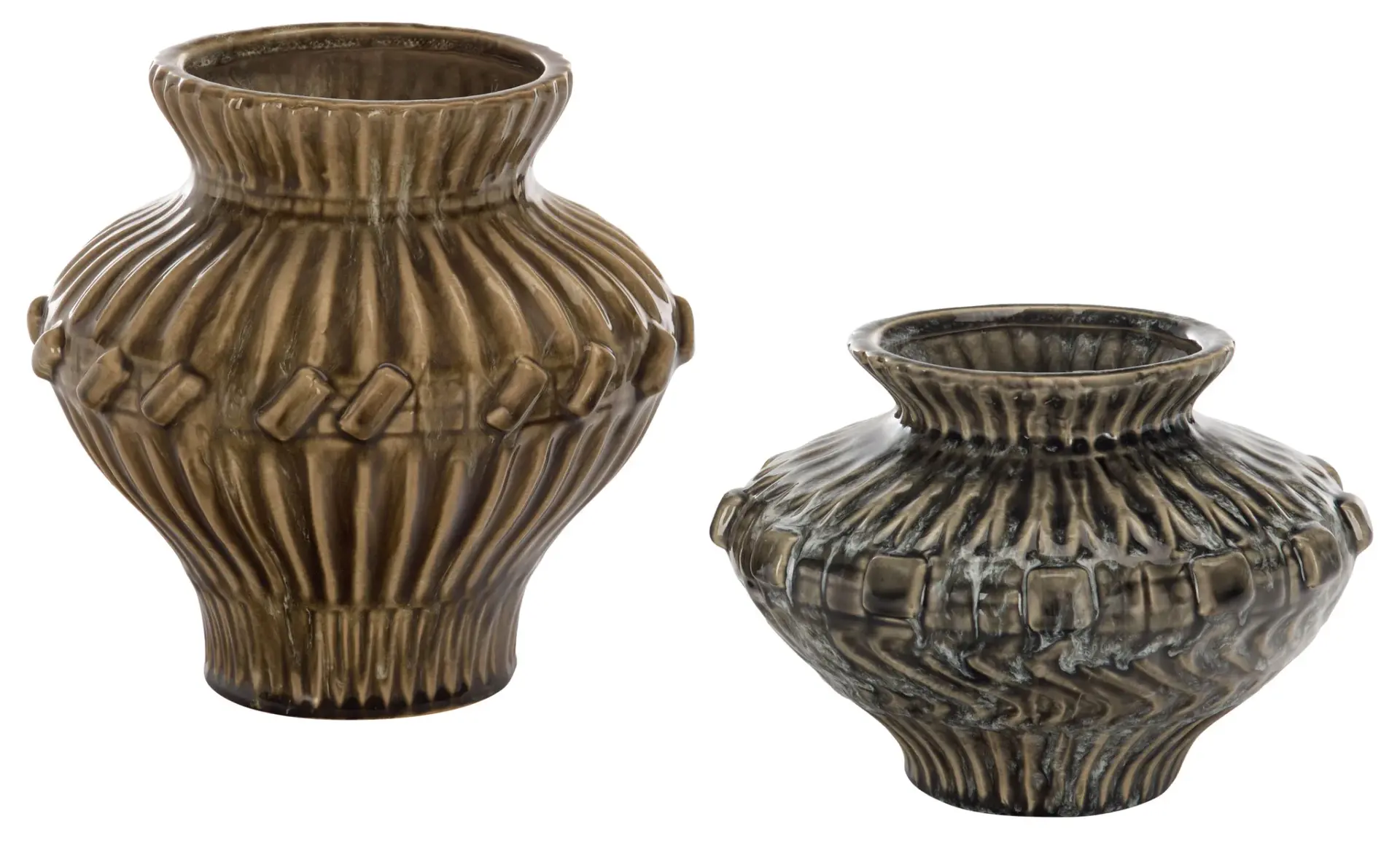 Ria Reactive Ceramic Vase (Set of 2)