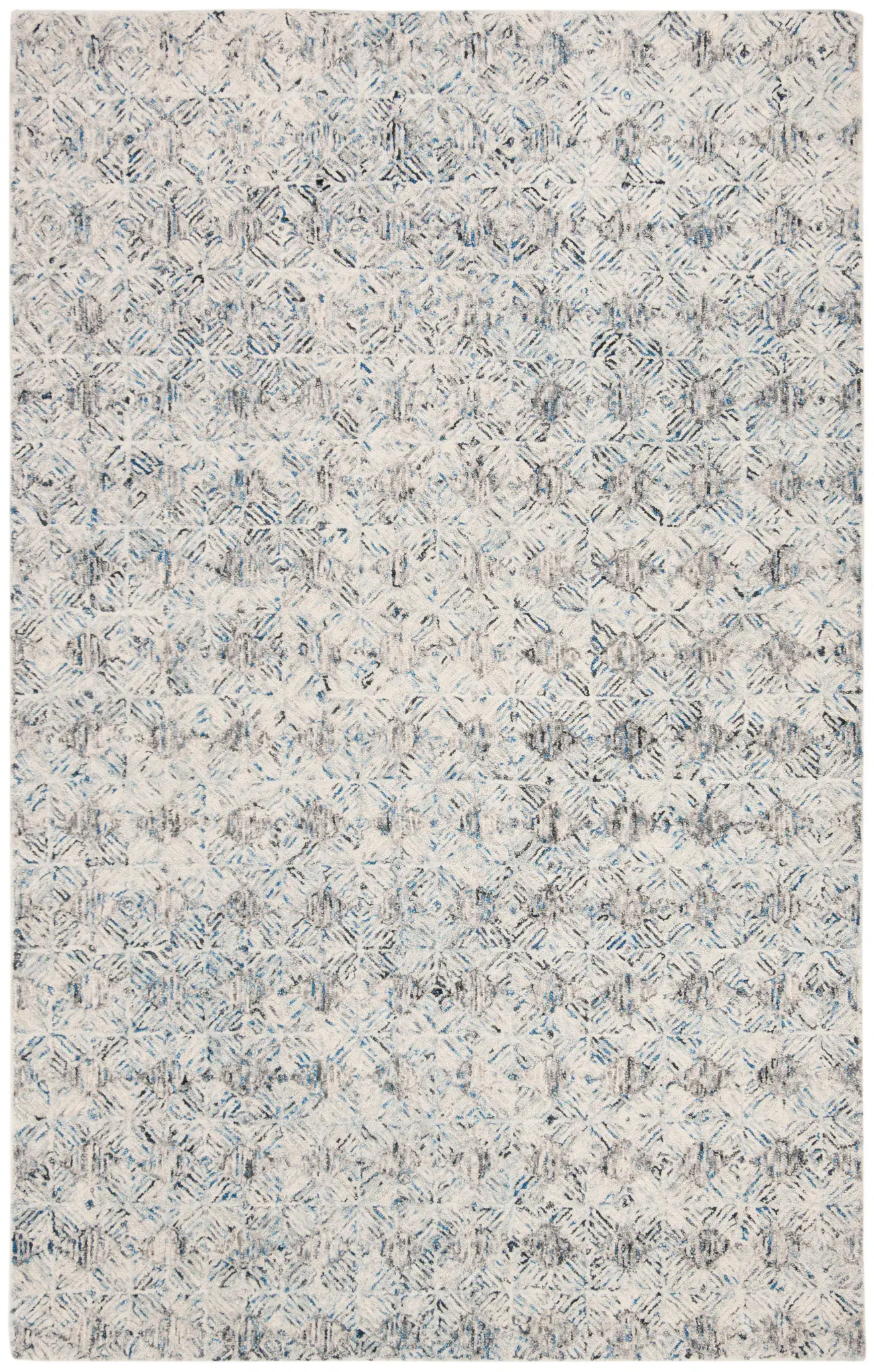 Renaissance Textured Diamond Hand-Tufted Wool Rug