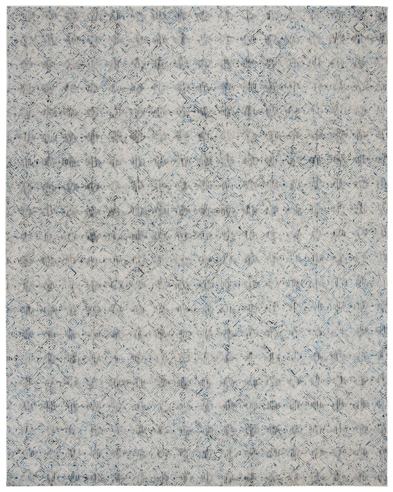 Renaissance Textured Diamond Hand-Tufted Wool Rug