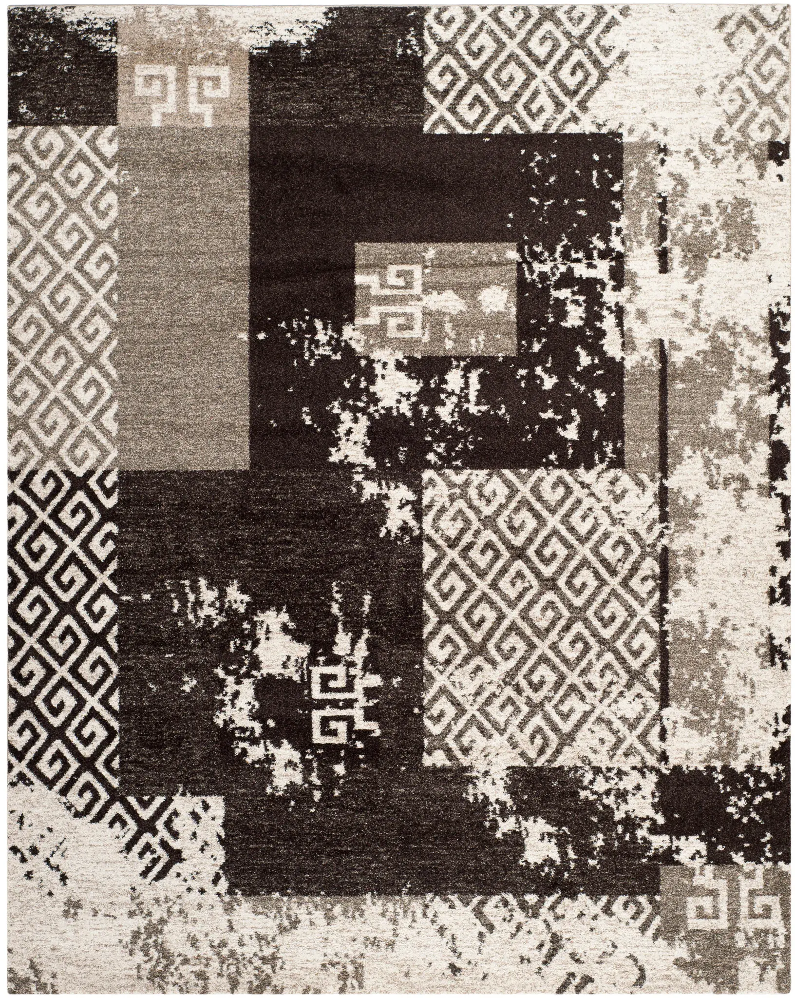 Retro Modern Patchwork Geometric Rug