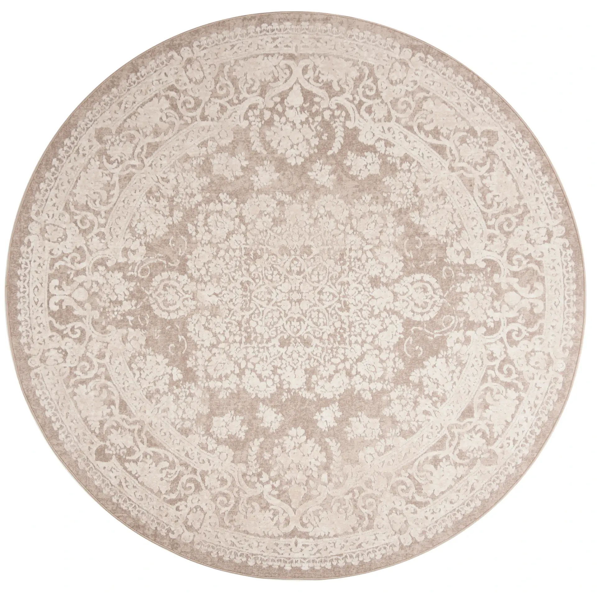 Reflection Faded Floral Border Rug