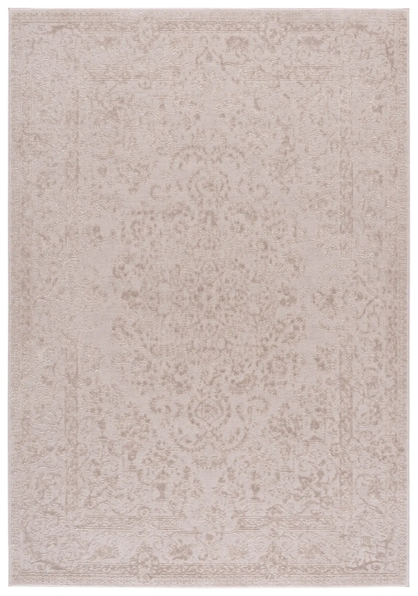 Reflection Faded Floral Border Rug