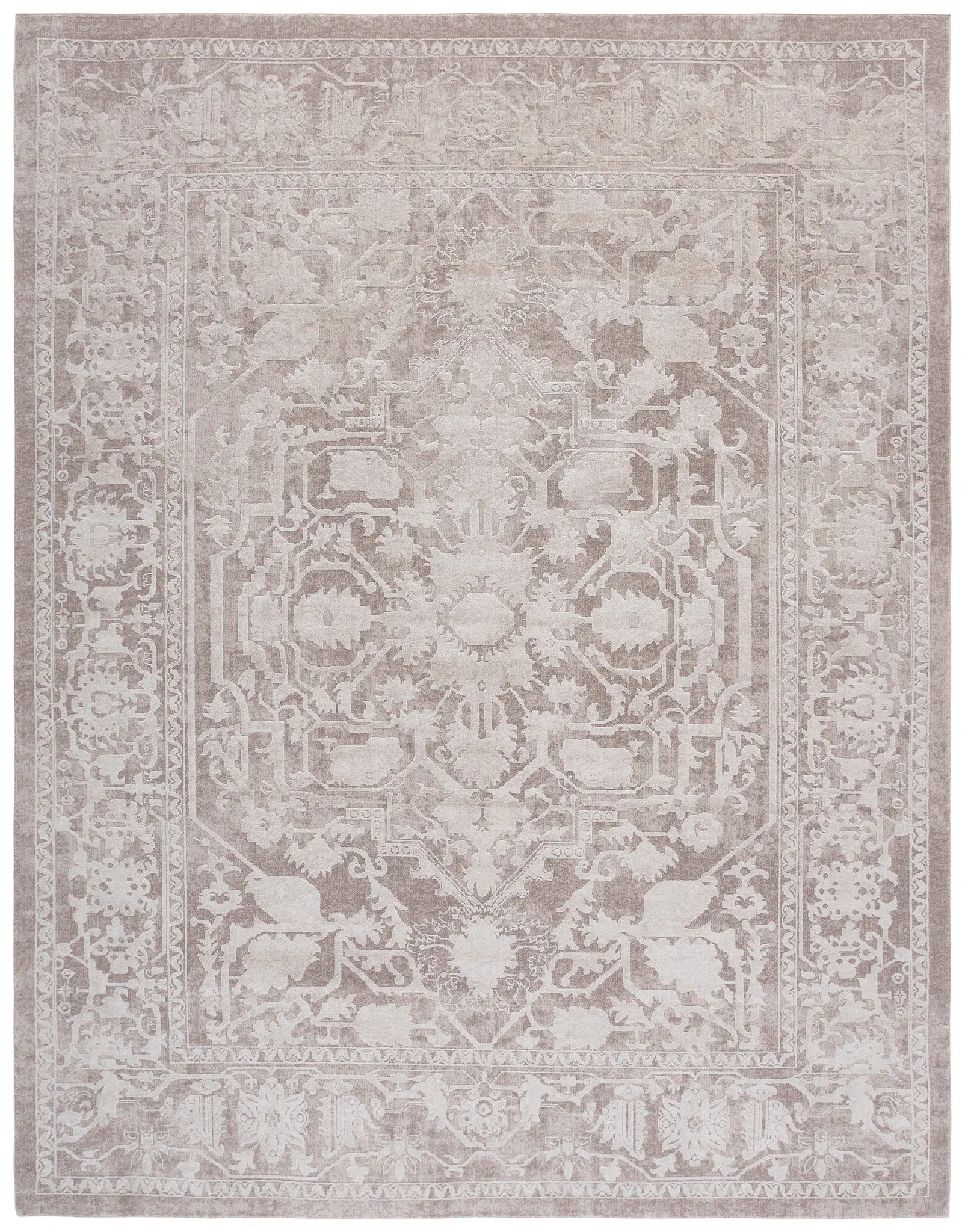 Reflection Faded Diamond Medallion Rug