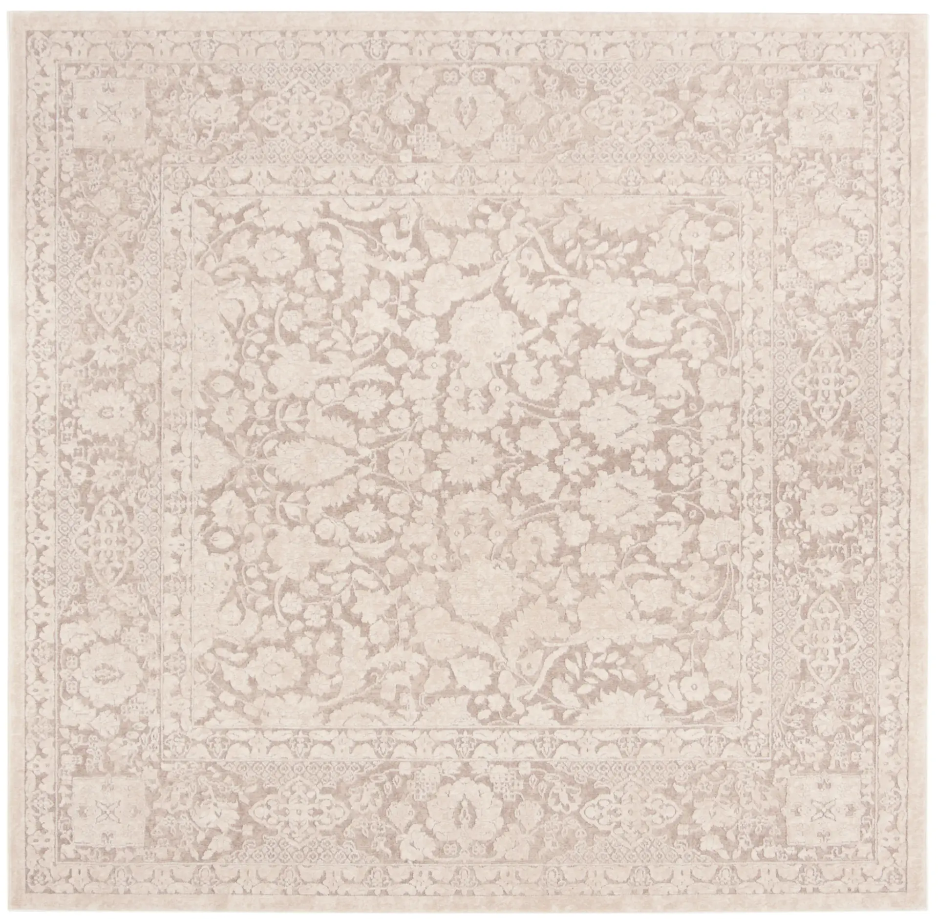 Reflection Bordered Floral Rug