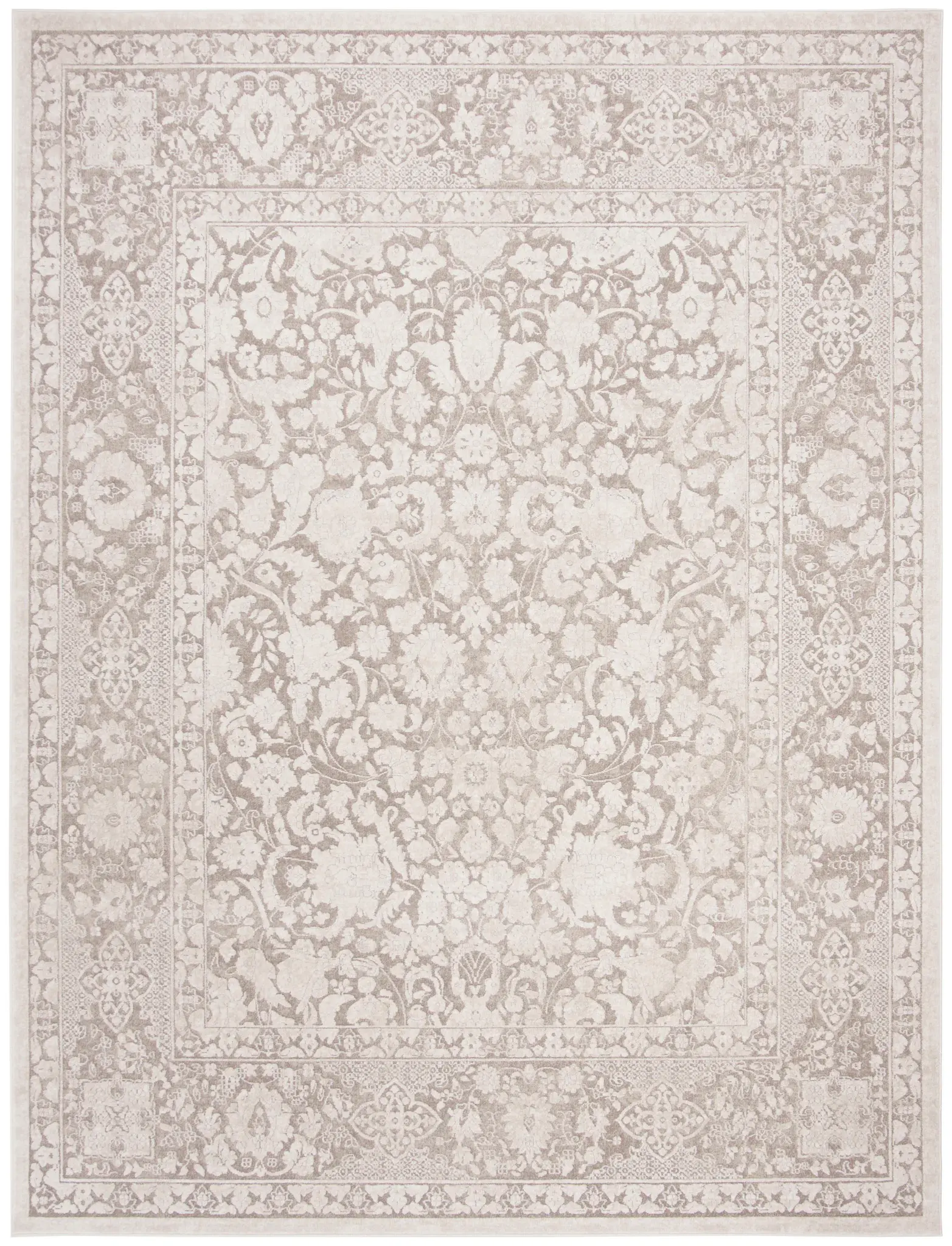 Reflection Bordered Floral Rug