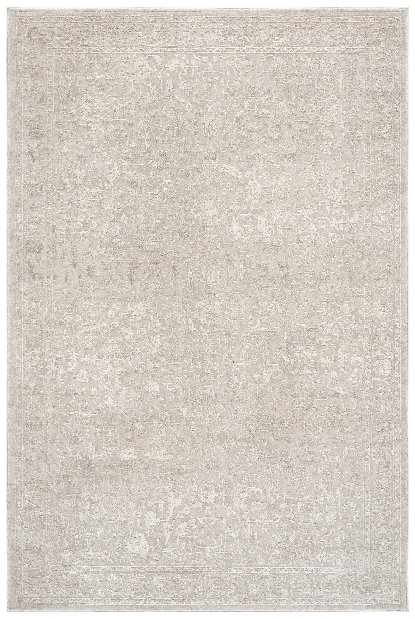 Reflection Evoke Distressed Floral Border Rug