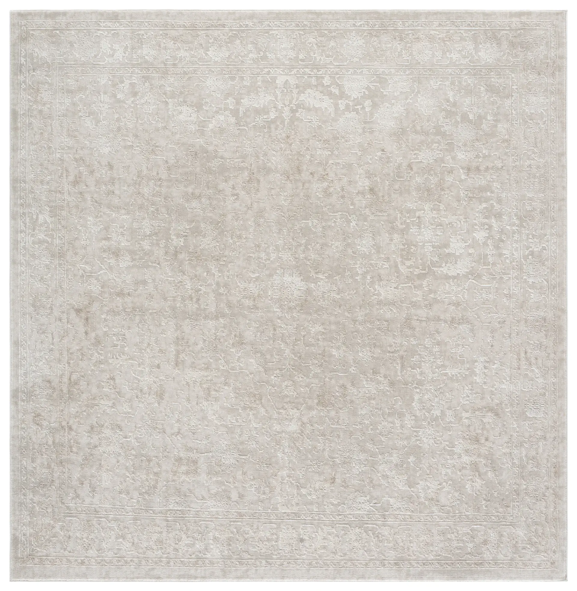 Reflection Evoke Distressed Floral Border Rug