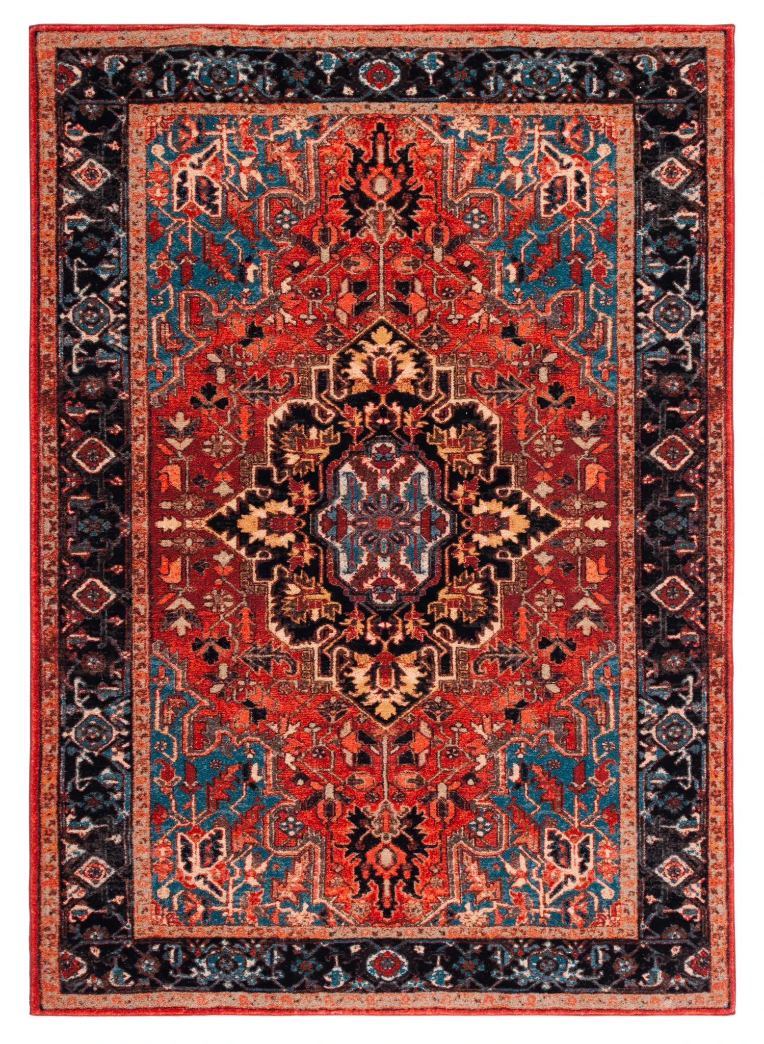Riviera Medallion Bordered Washable Rug