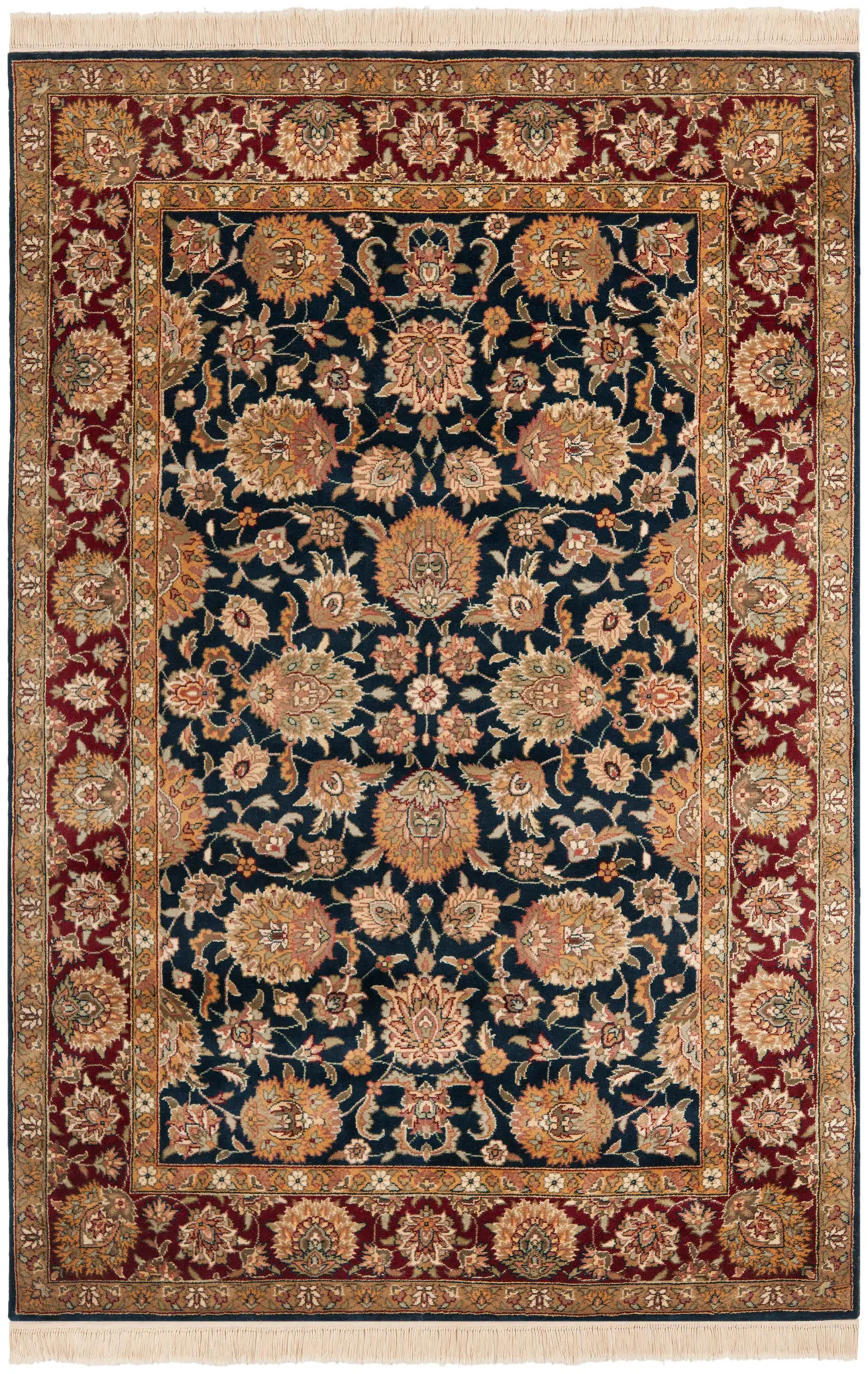 Royal Kerman Ornamental Hand-Knotted Wool Rug