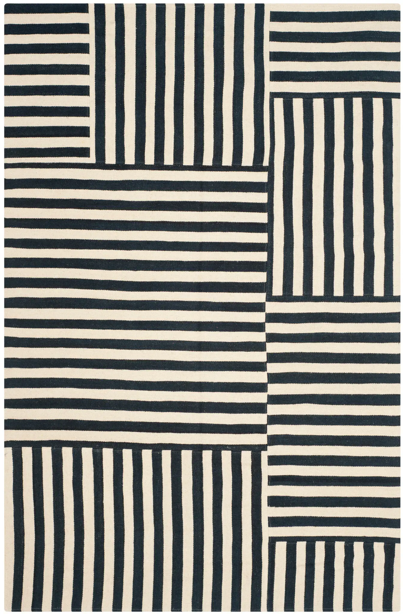 Ralph Lauren Celeste Stripe Patch Hand-Woven Wool Rug