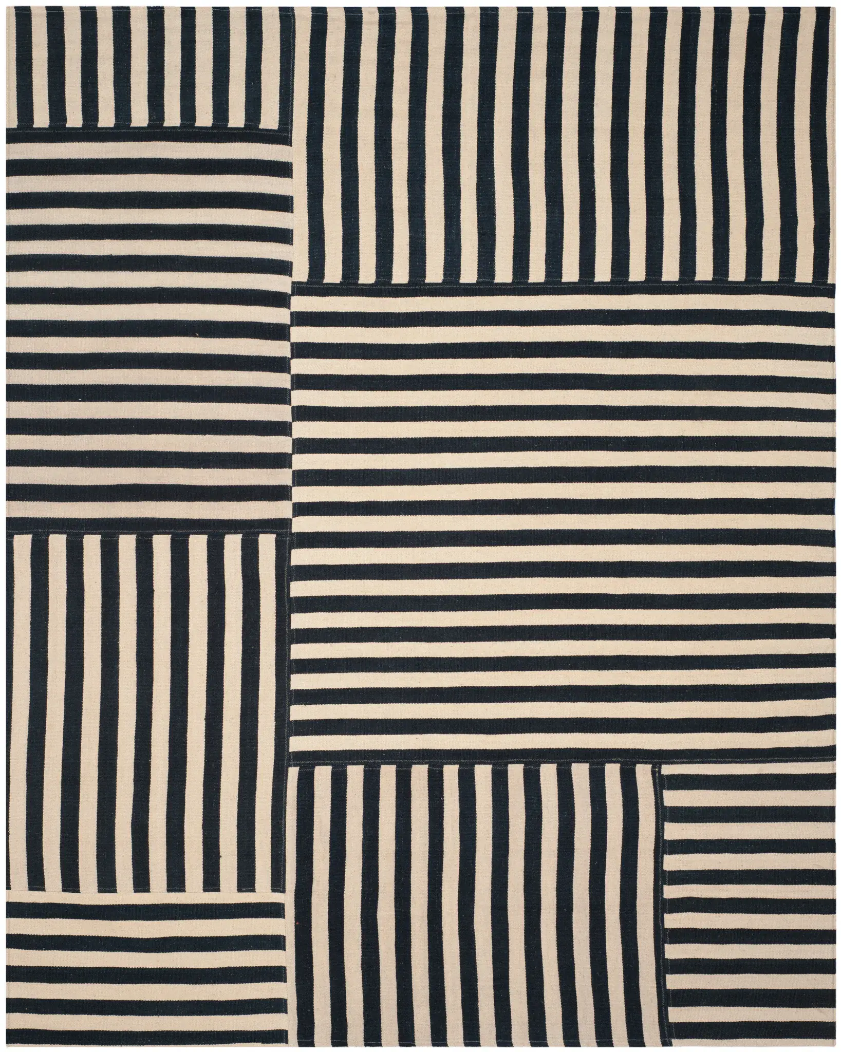 Ralph Lauren Celeste Stripe Patch Hand-Woven Wool Rug
